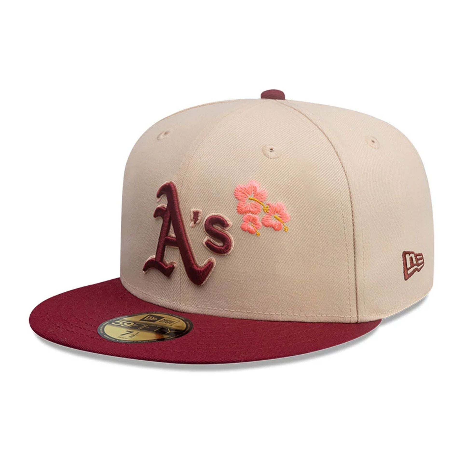 This is a Oakland Athletics MLB City Element Puerto Rico Pastel Orange 59FIFTY Fitted Cap 1