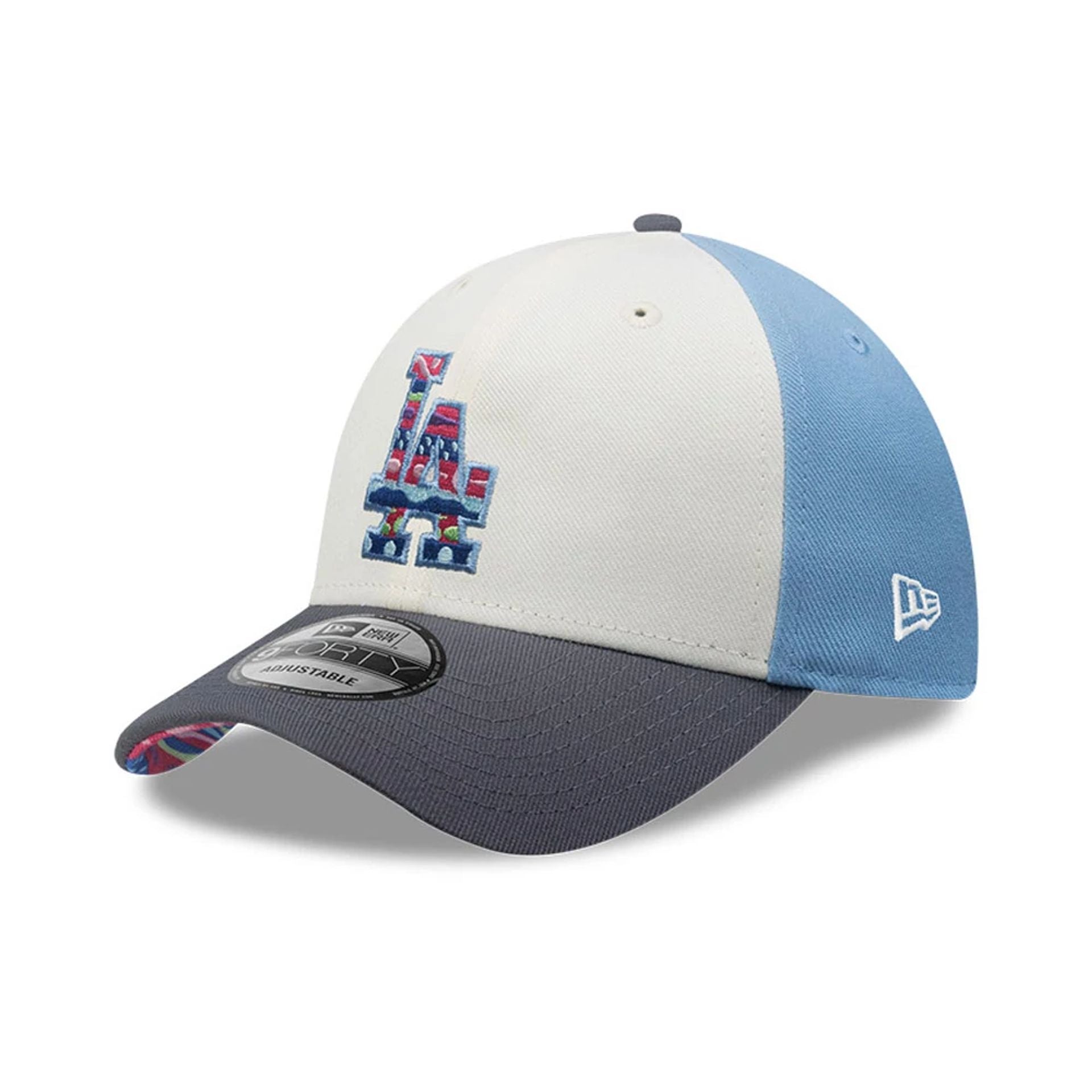 This is a LA Dodgers MLB City Element Guatemala Pastel Blue 9FORTY Adjustable Cap 1