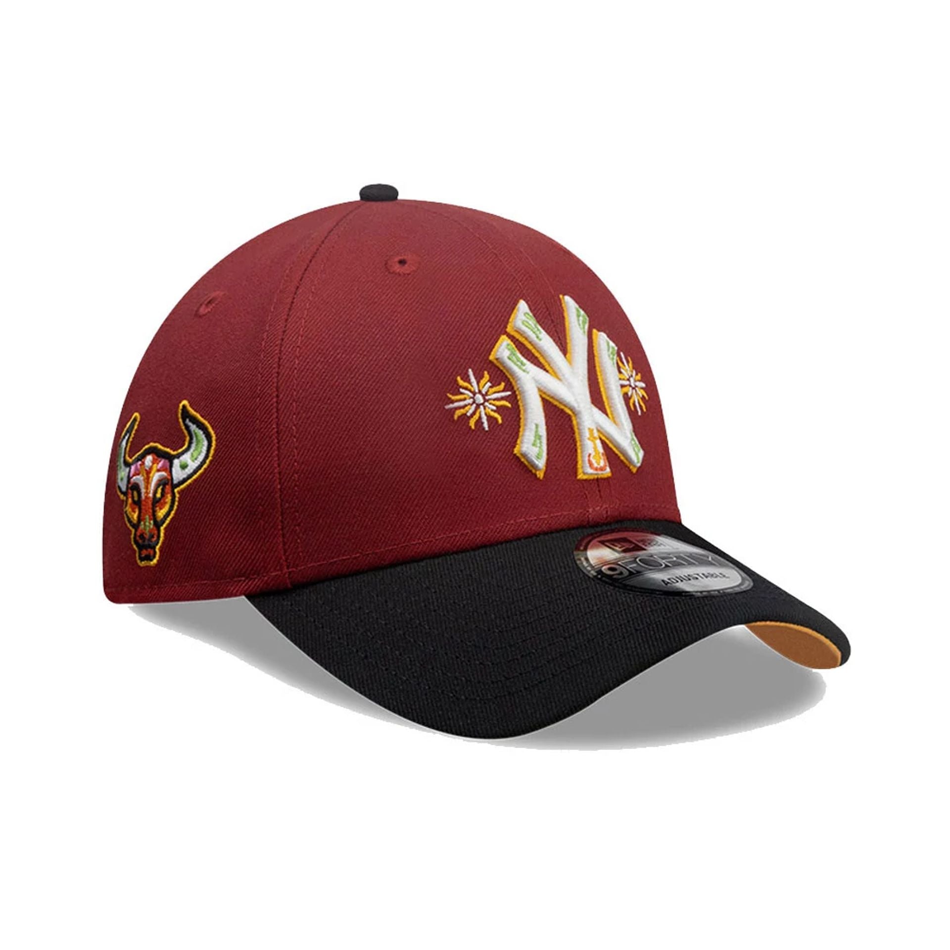 This is a New York Yankees MLB City Element Peru Red 9FORTY Adjustable Cap 1