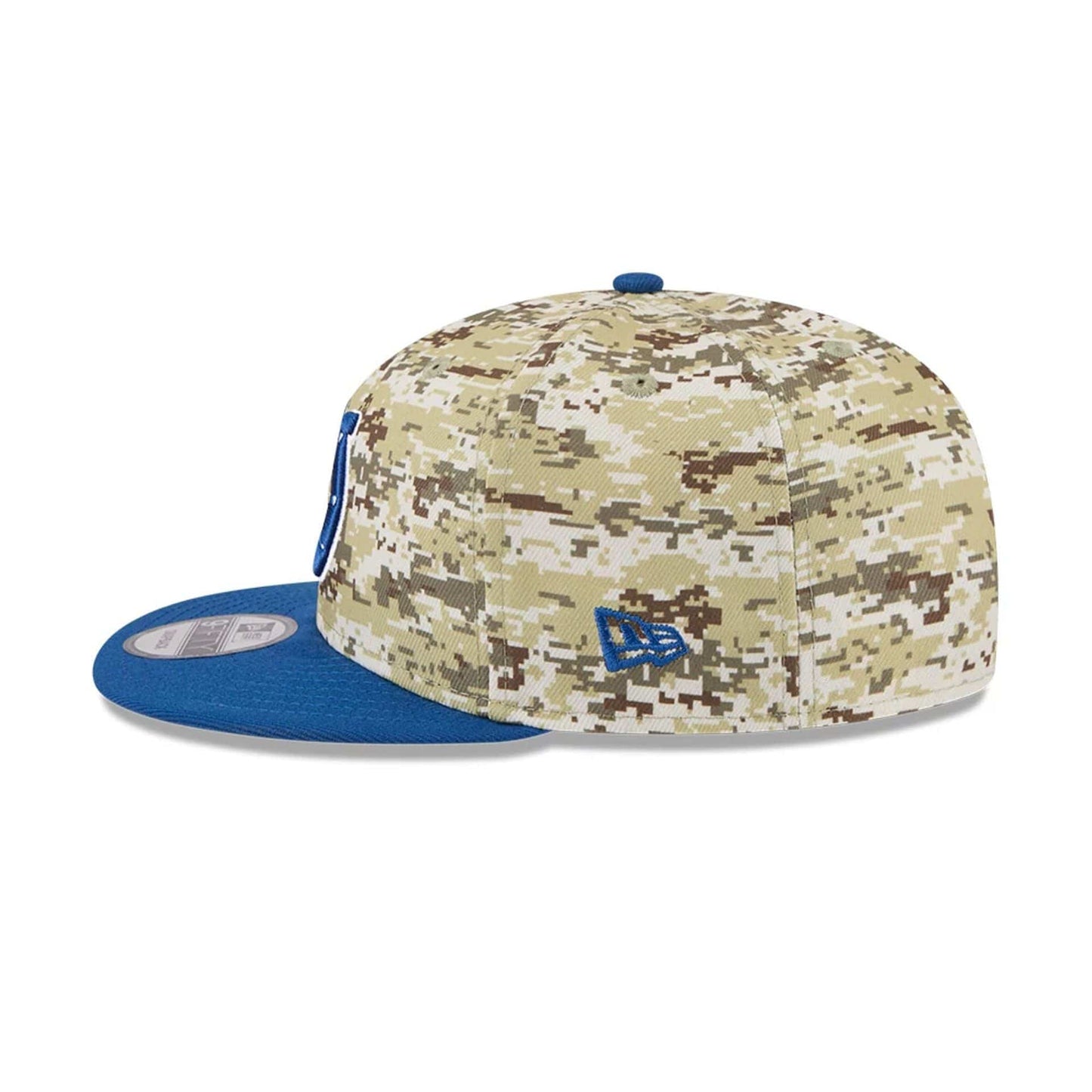 This is a Indianapolis Colts NFL Salute To Service 2025 Blue 9FIFTY Snapback Adjustable Cap 7