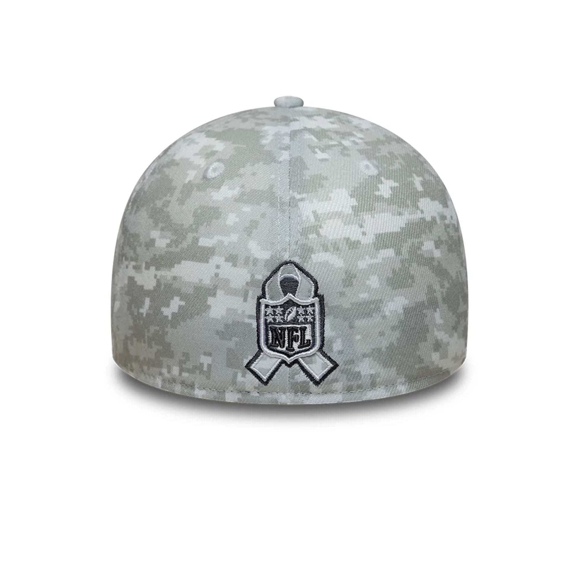 This is a Tennessee Titans NFL Salute To Service 2025 Grey Camo 39THIRTY Stretch Fit Cap 3