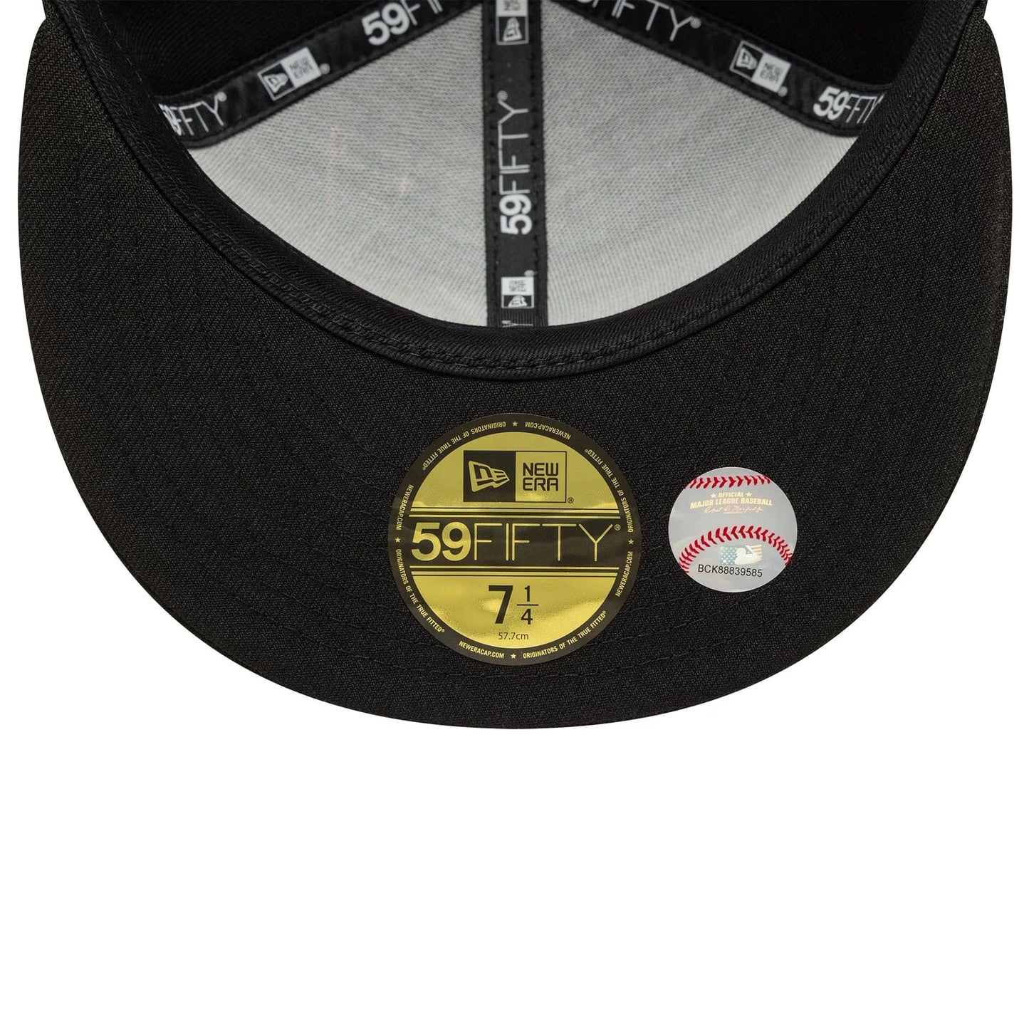 This is a Atlanta Braves MLB Zodiac Black 59FIFTY Fitted Cap 7