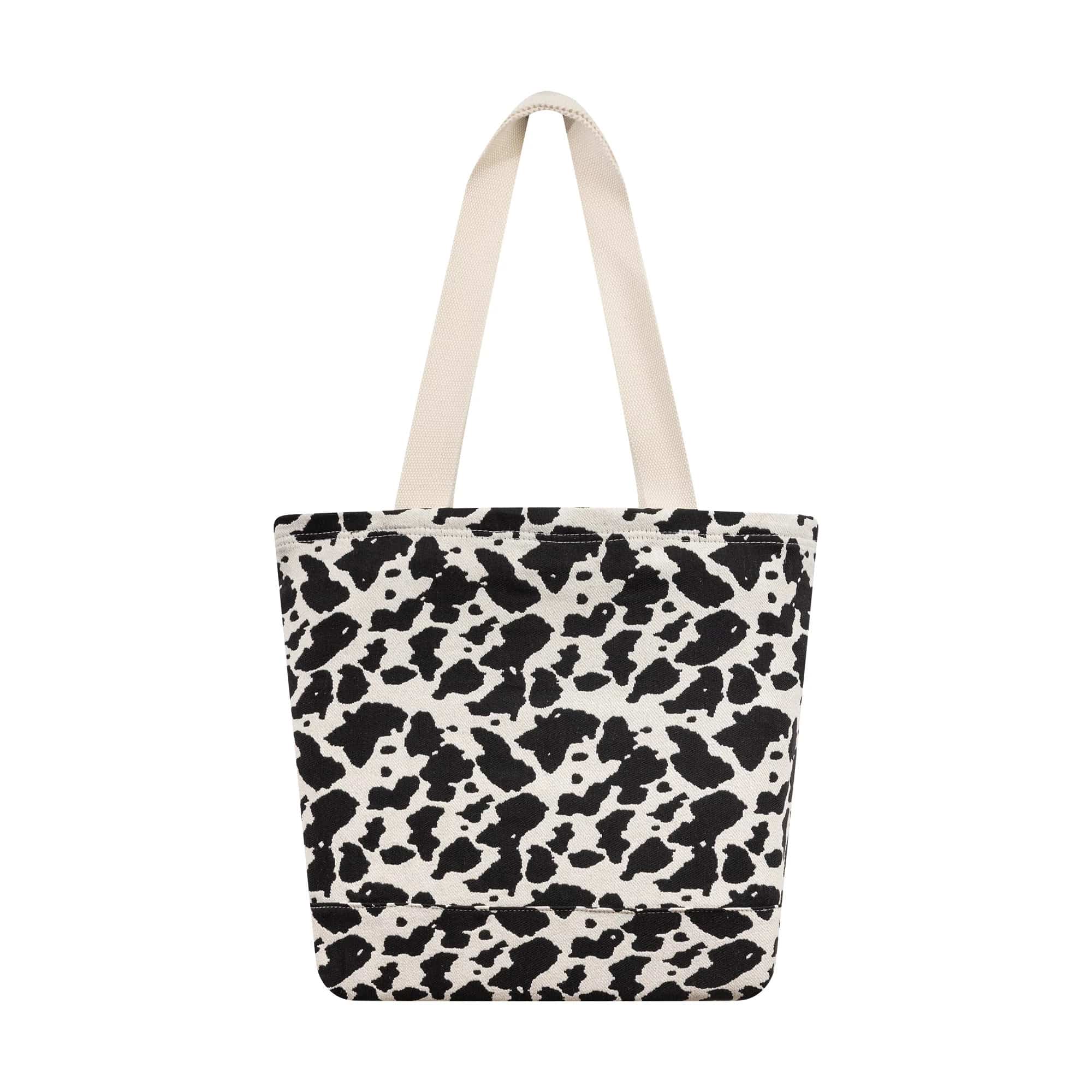 Pictured is this MLB Cow Jacquard New York Yankees Tote Bag in cream. 3