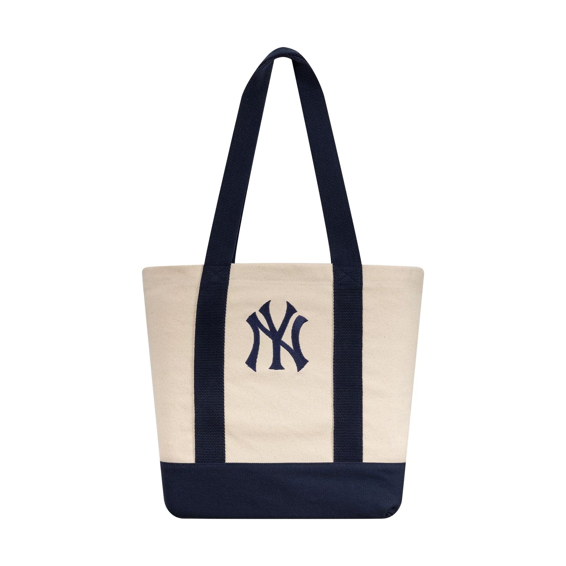 Pictured is this MLB Graphic New York Yankees Tote Bag in cream. 1
