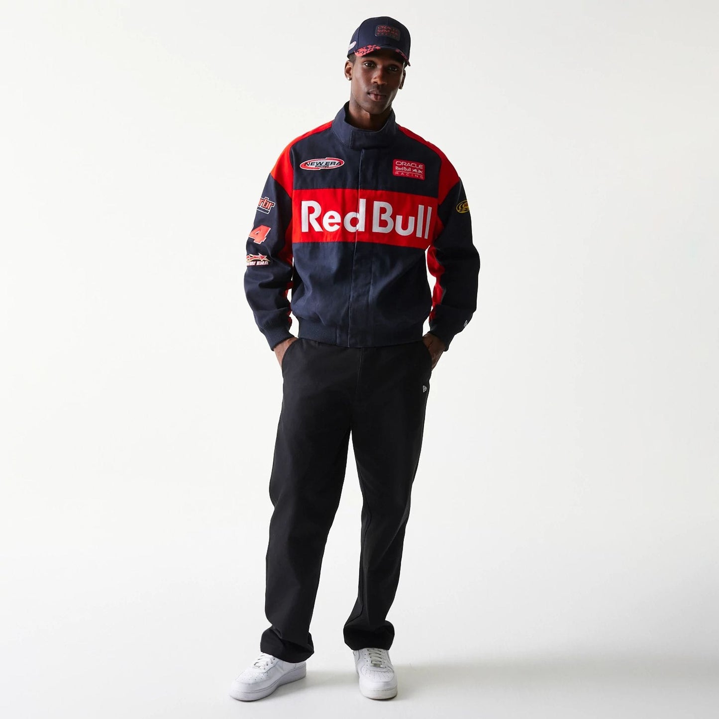 The model is wearing this Red Bull Racing Jacket in dark blue. 8