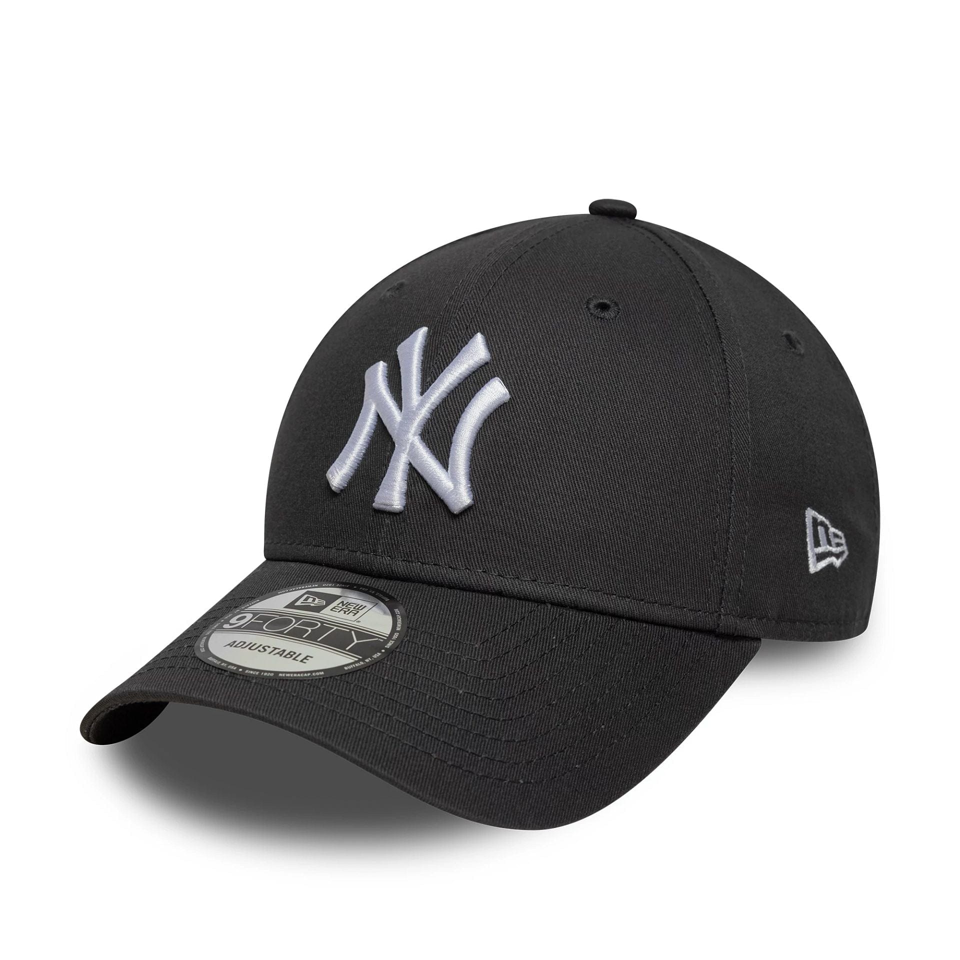 Pictured is this MLB League Essential New York Yankees 9FORTY in charcoal. 1