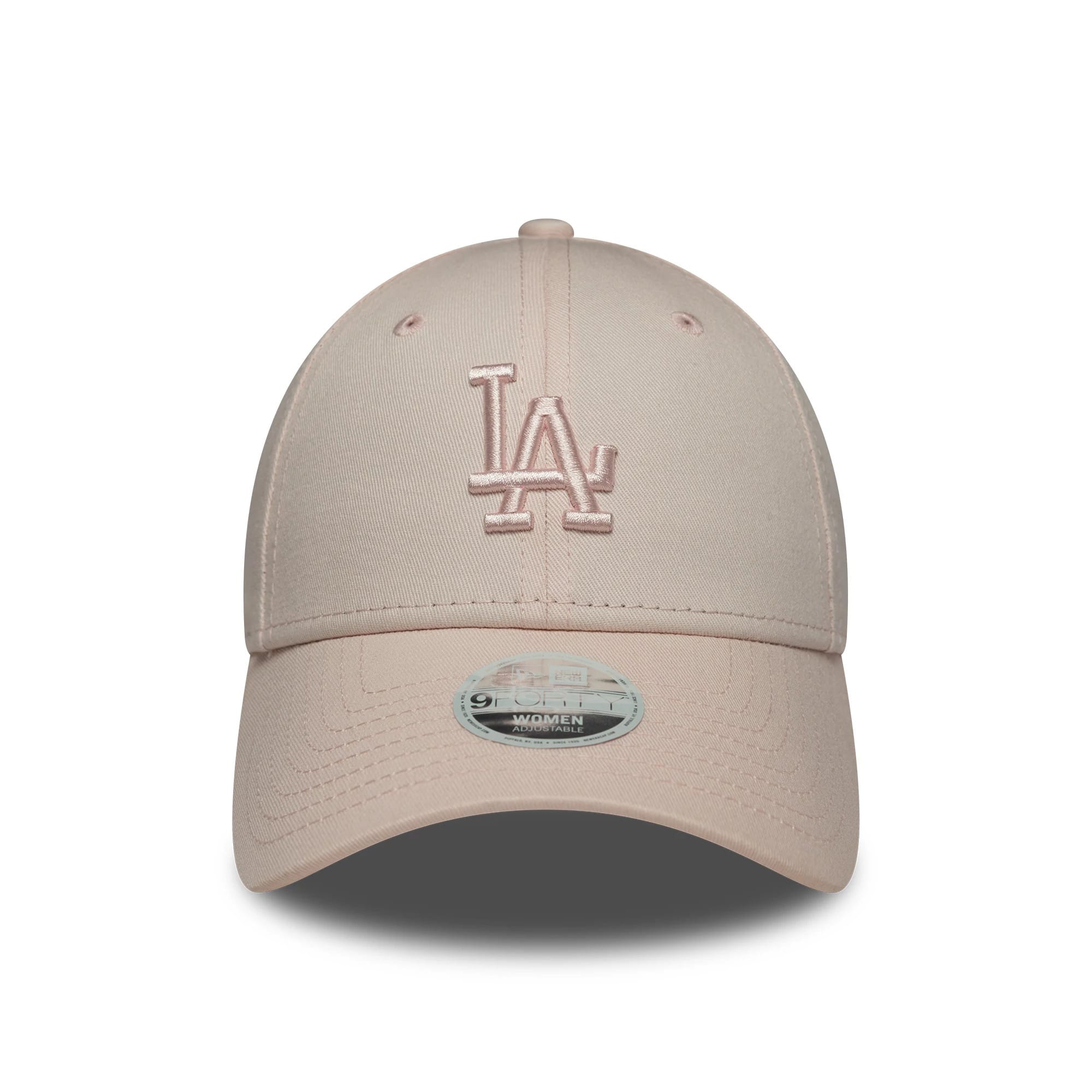 Pictured is this Womens MLB League Essential Midi LA Dodgers 9FORTY in pastel pink. 2