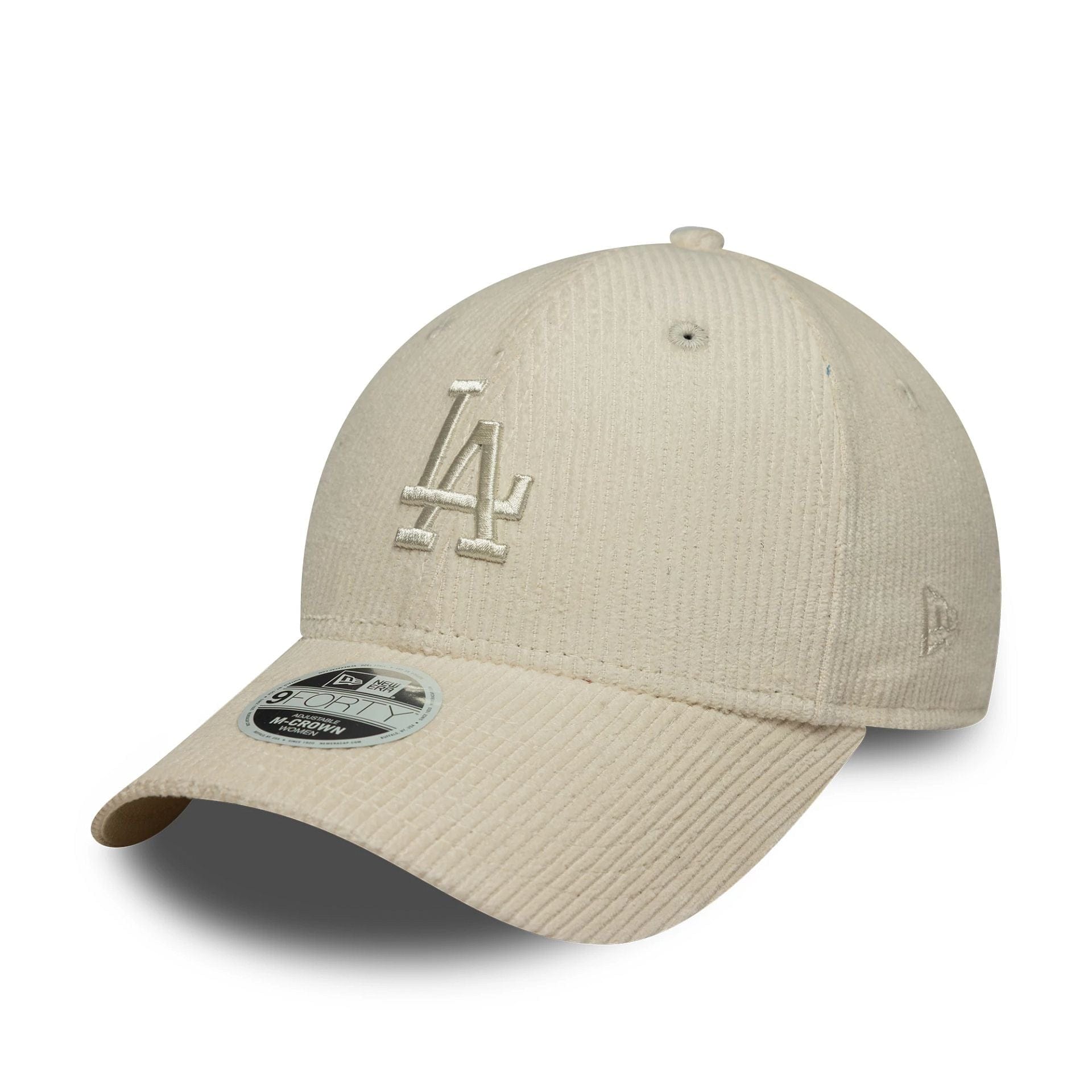 Pictured is this Womens MLB Pastel Cord LA Dodgers 9FORTY M-Crown in light beige. 1