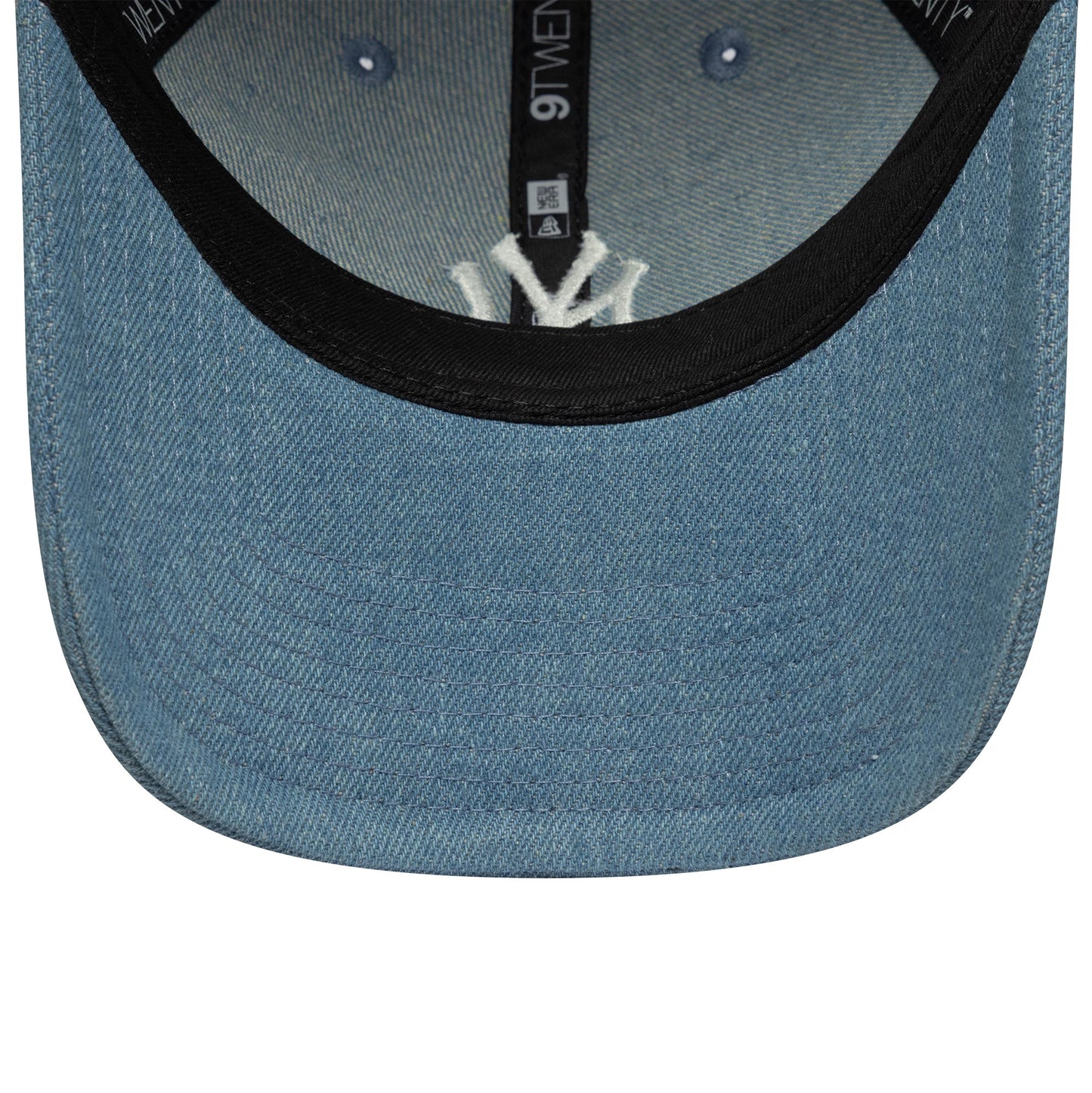 Pictured is this Womens MLB Denim Stitch New York Yankees 9TWENTY in pastel blue. 5