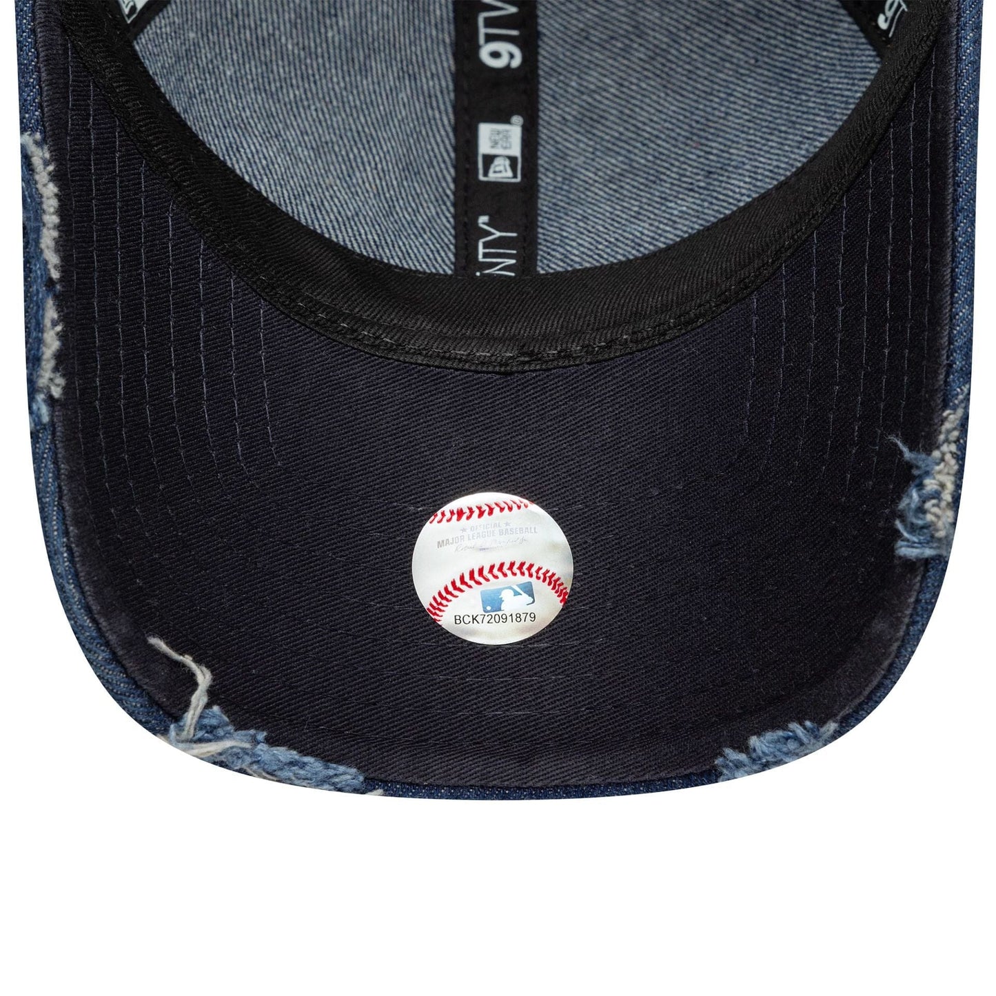 Pictured is this MLB Denim Distressed New York Yankees 9TWENTY in navy. 5