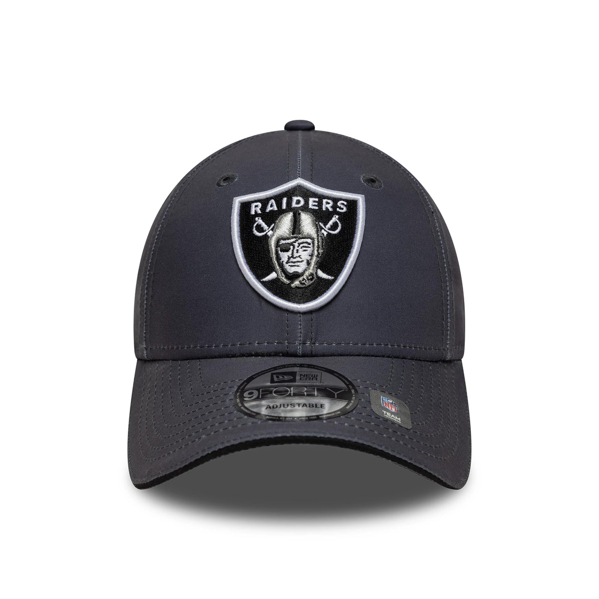 Pictured is this NFL Microfibre Las Vegas Raiders 9FORTY in charcoal. 2