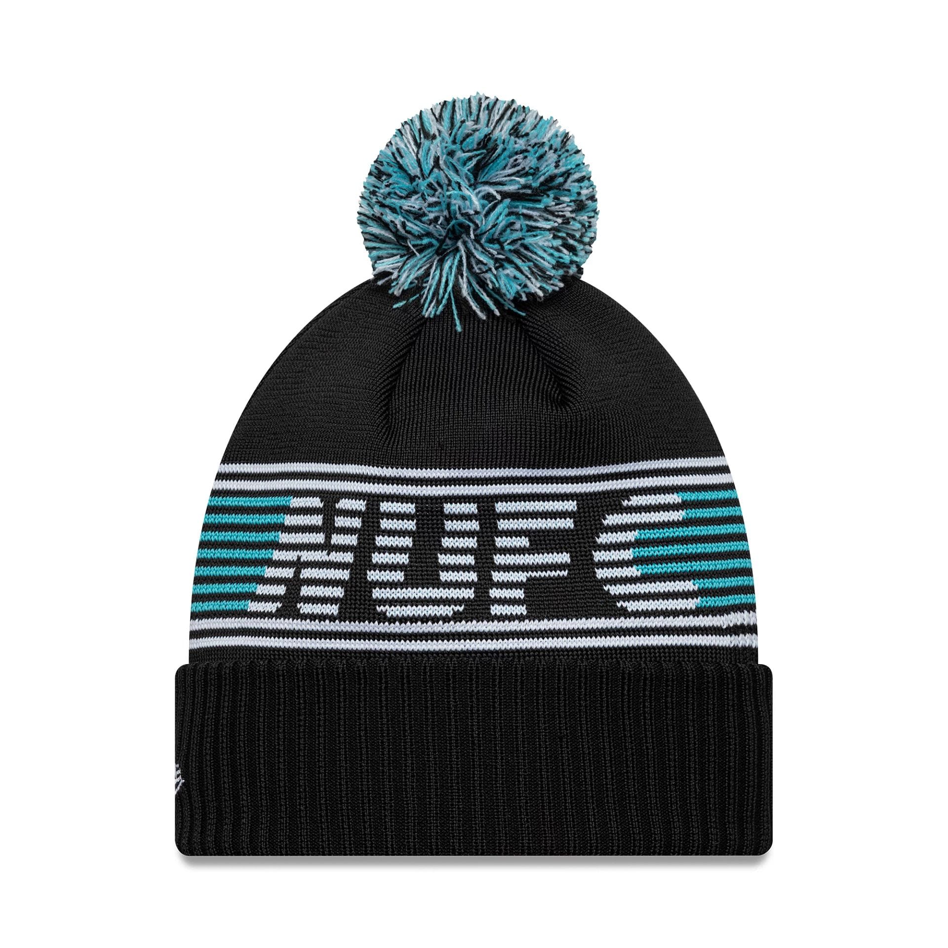 Pictured is this Newcastle United FC Bobble Knit Beanie in black. 2