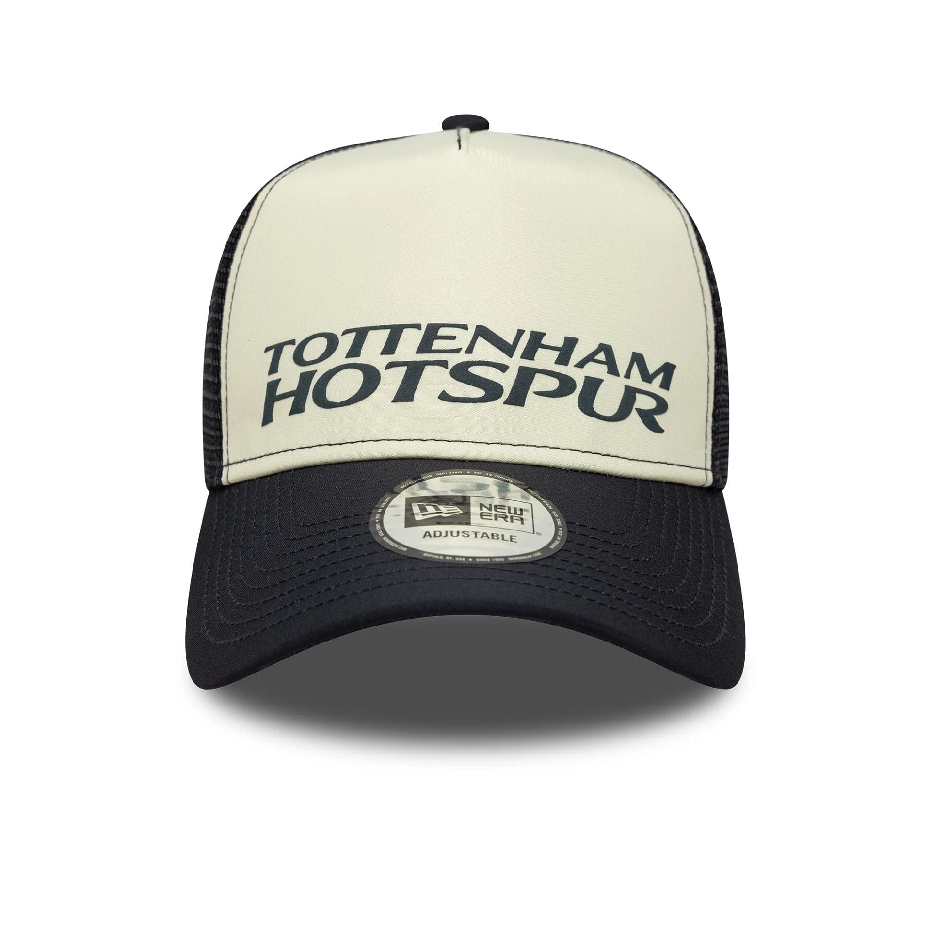 Pictured is this Puff Wordmark Tottenham Hotspur FC 9FORTY A-Frame Trucker in navy. 2