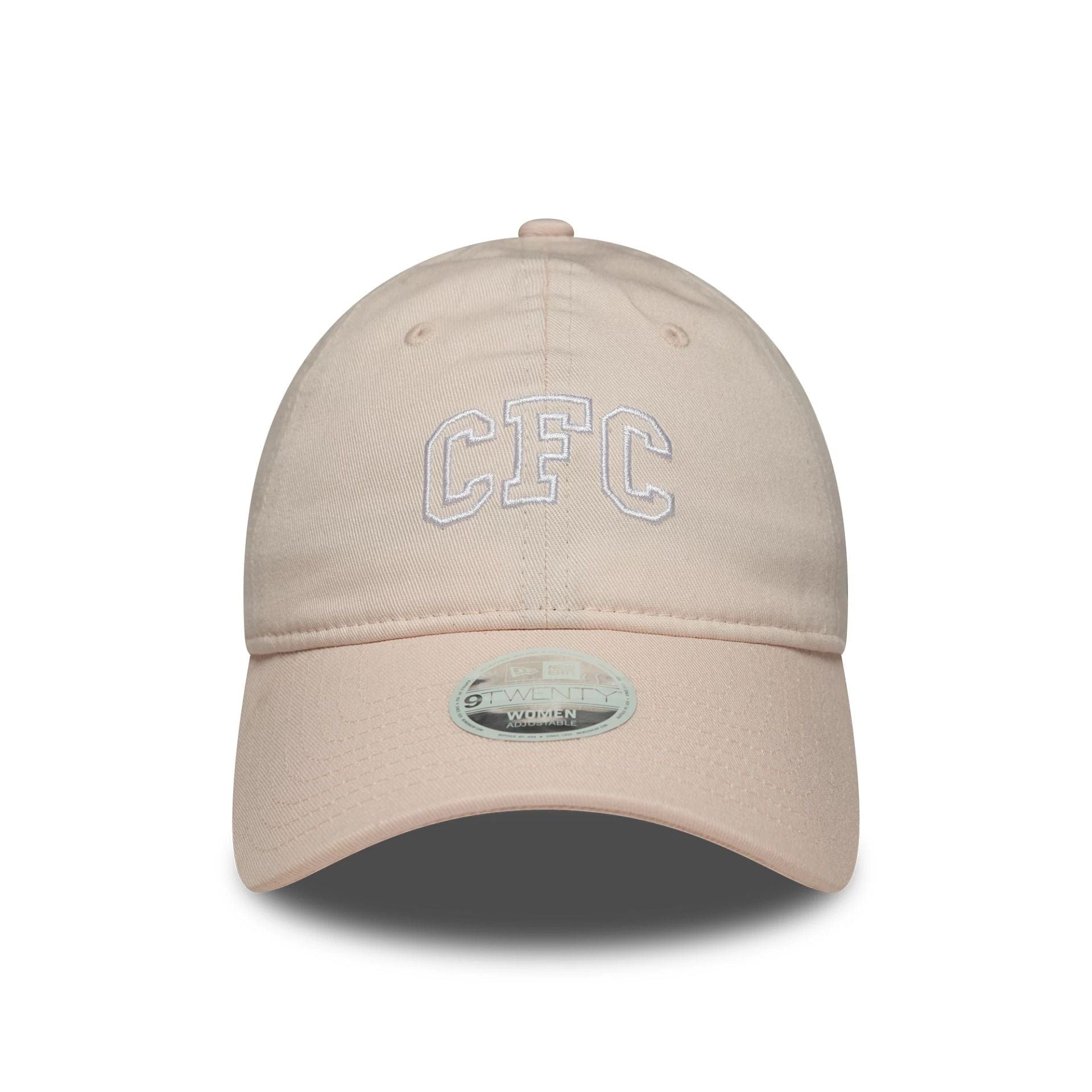 Pictured is this Womens Chelsea FC Lion Crest 9TWENTY in pastel pink. 2