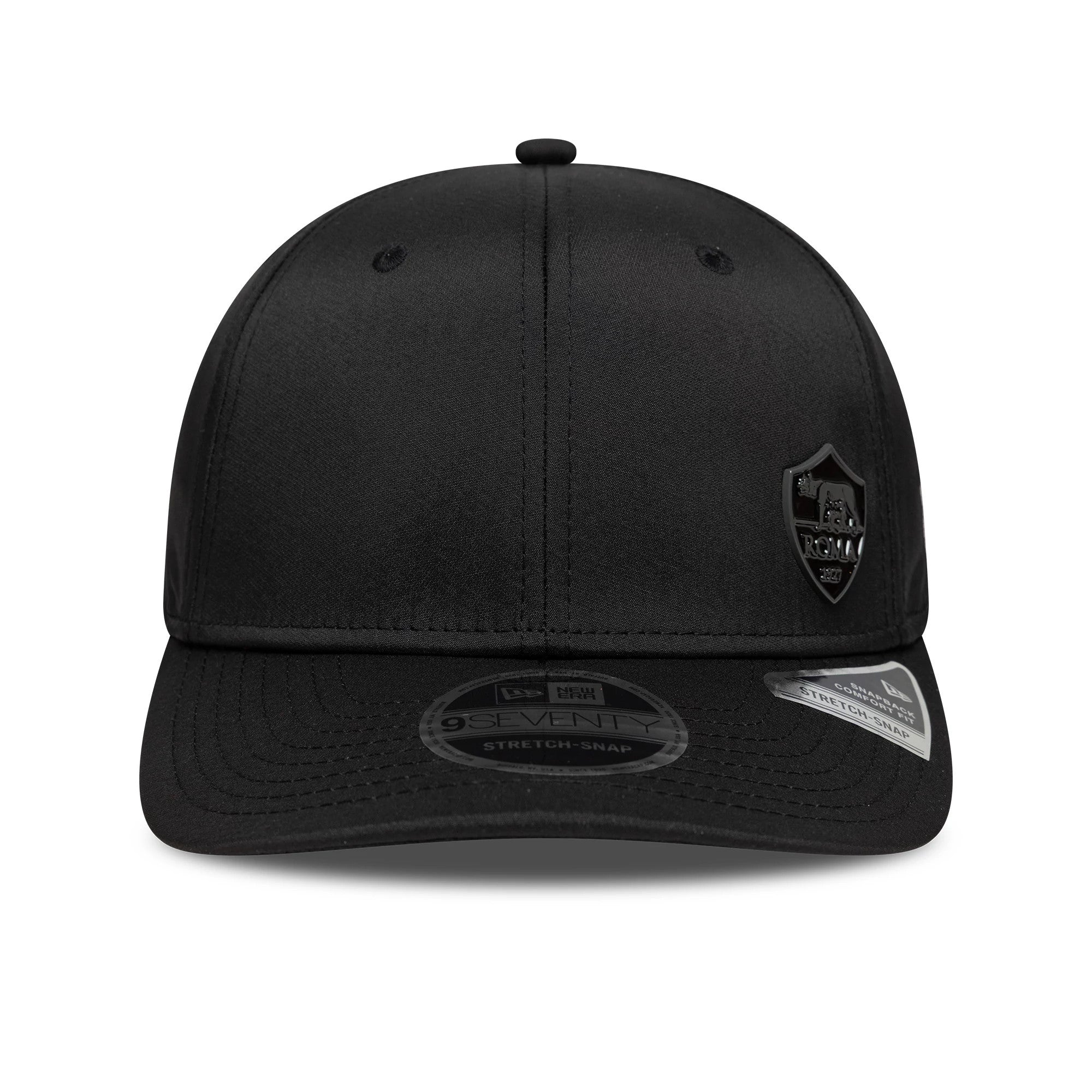 Pictured is this AS Roma Flawless Pin 9SEVENTY Stretch Snap in black. 2