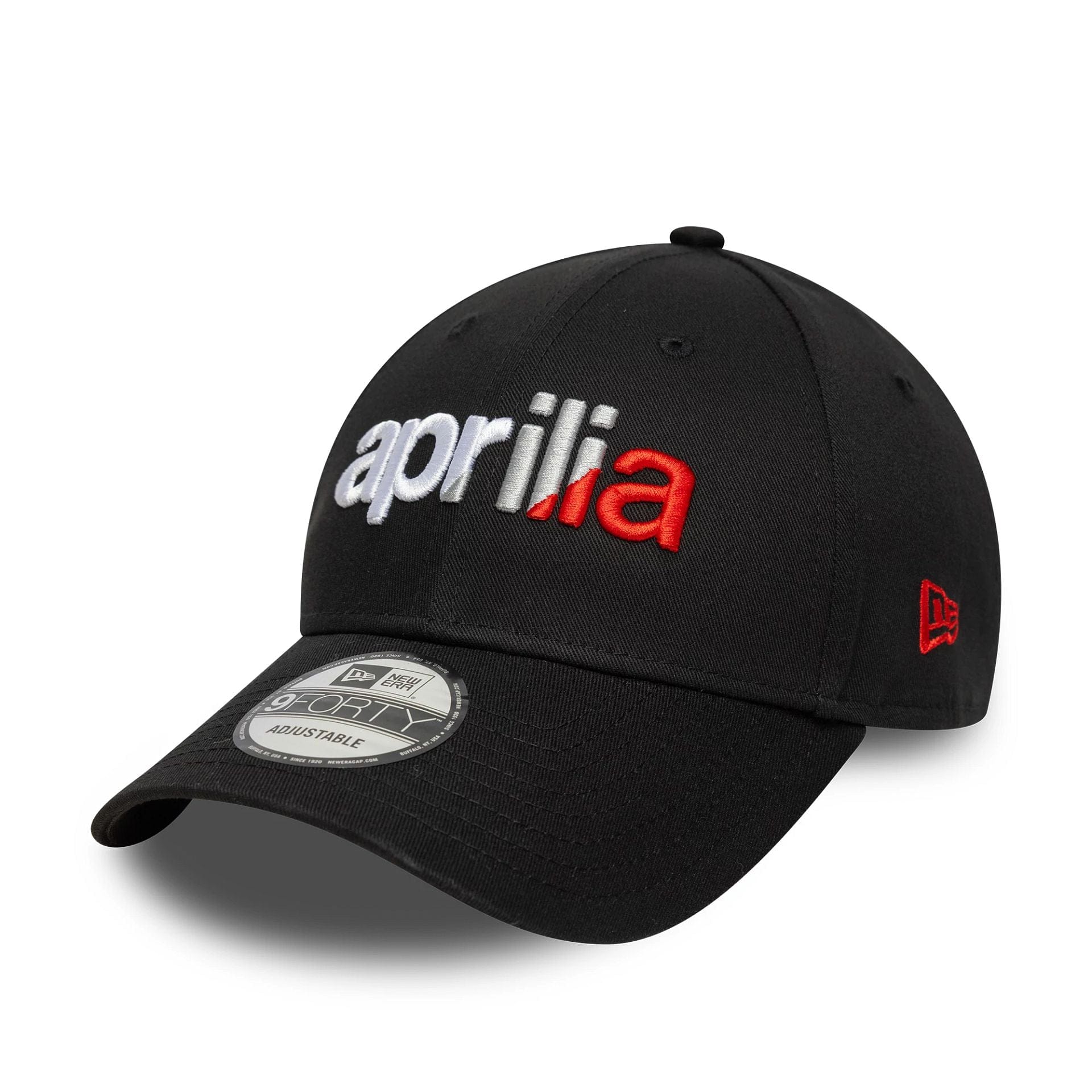 Pictured is this Aprilia Wordmark 9FORTY in black. 1