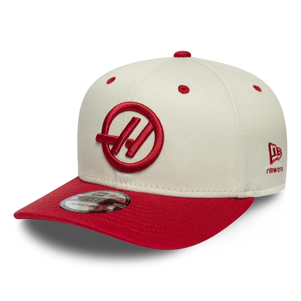 Pictured is this Wordmark TGR Haas F1 9SEVENTY Stretch Snap in Cream. 1