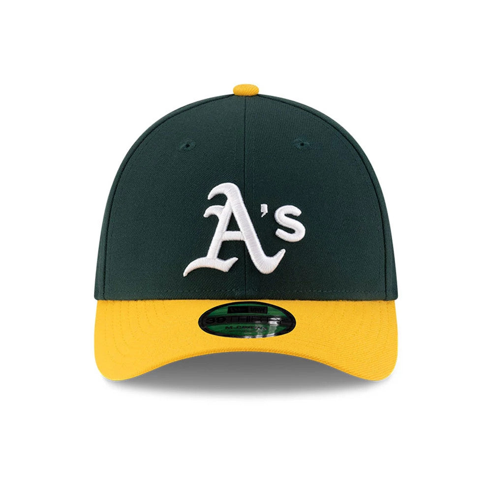 Pictured is this MLB Player Replica Athletics 39THIRTY M-Crown Stretch Fit cap in dark green. 3