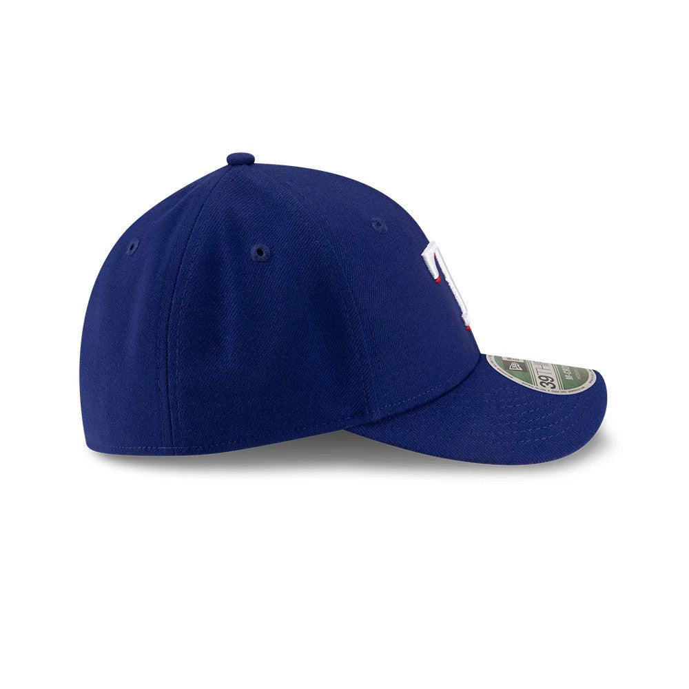 Pictured is this MLB Player Replica Texas Rangers 39THIRTY M-Crown Stretch Fit cap in dark blue. 7