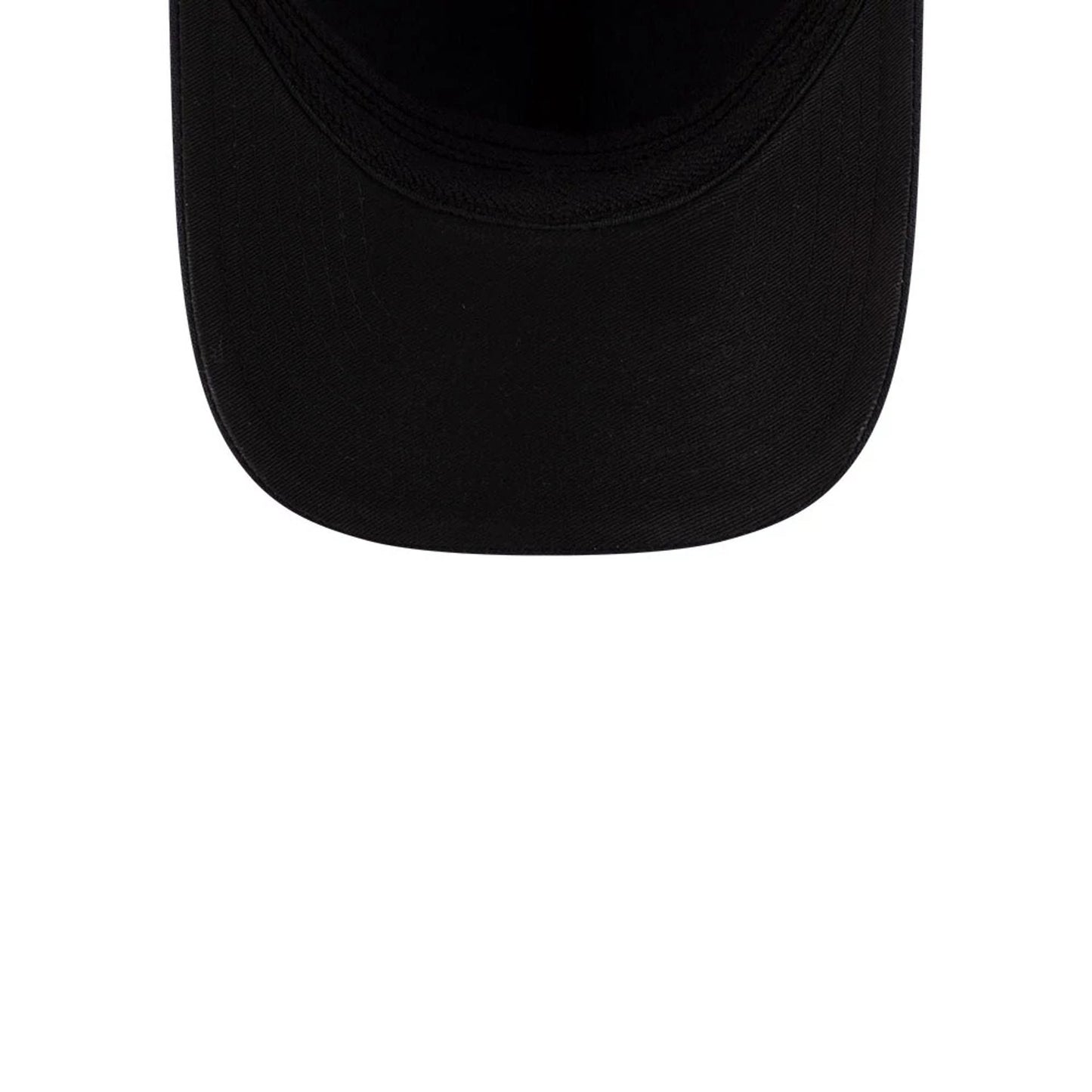Seattle Mariners MLB Player Replica Navy New Era 39THIRTY M-Crown Stretch Fit Cap, inside view showing the black sweatband and matching black undervisor, highlighting the dark interior details.
