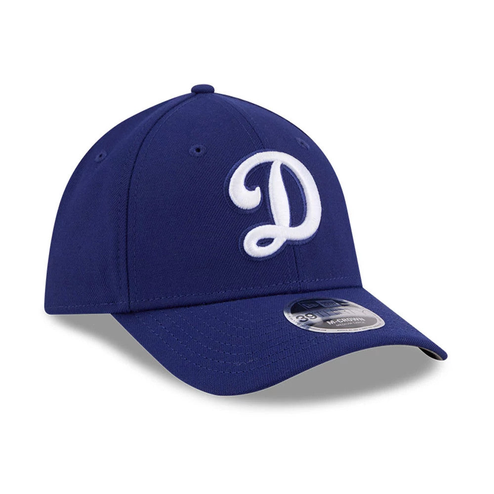 Pictured is this MLB LA Dodgers 39THIRTY M-Crown Stretch Fit cap in dark blue. 4