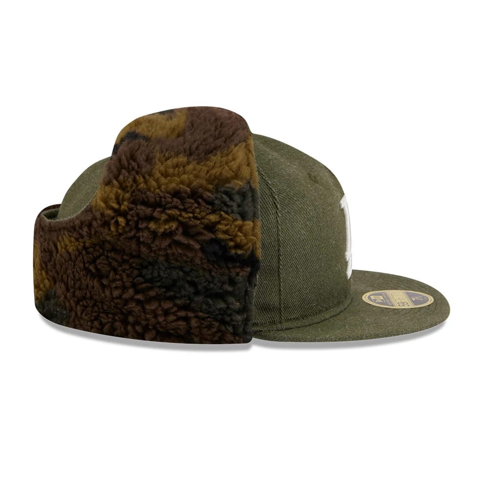 This is a LA Dodgers MLB Camo Open Green Retro Crown 59FIFTY Fitted Cap 7