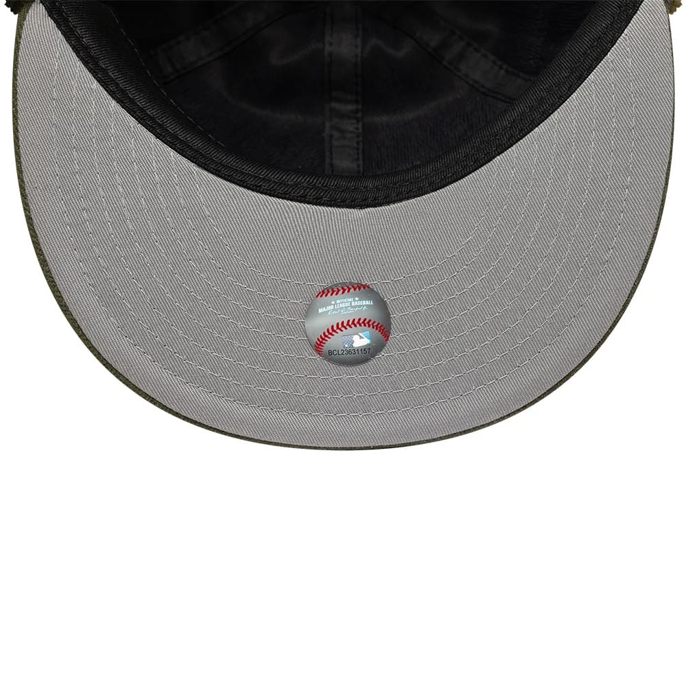 This is a Boston Red Sox MLB Camo Open Green Retro Crown 59FIFTY Fitted Cap 3