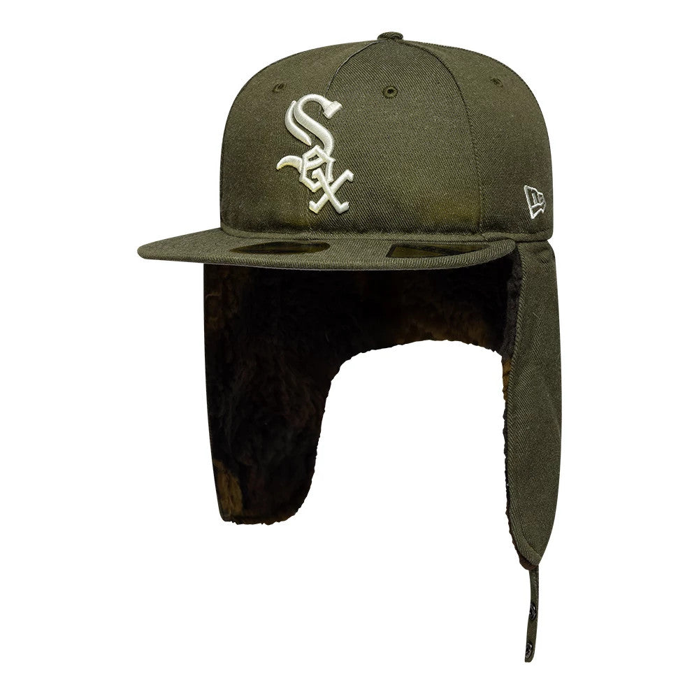 This is a Chicago White Sox MLB Camo Green Retro Crown 59FIFTY Fitted Cap 2