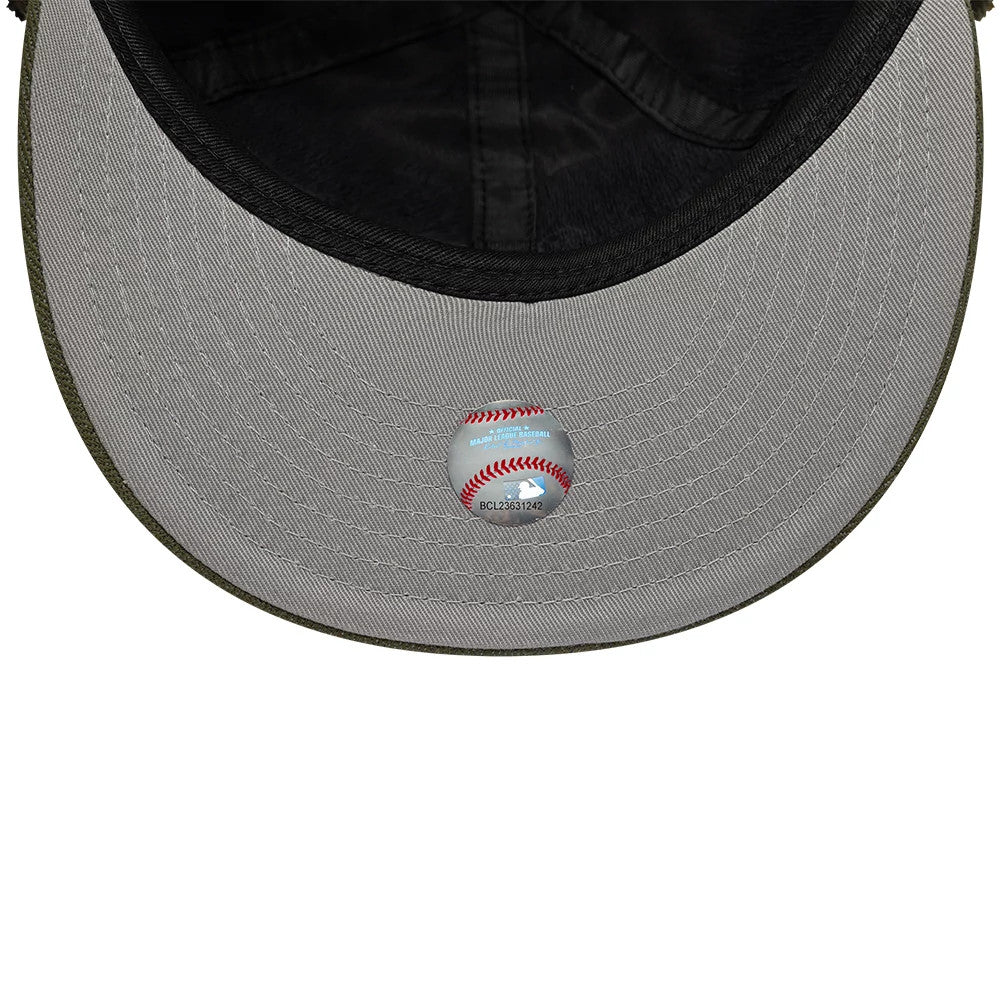 This is a Athletics MLB Camo Open Green Retro Crown 59FIFTY Fitted Cap 3