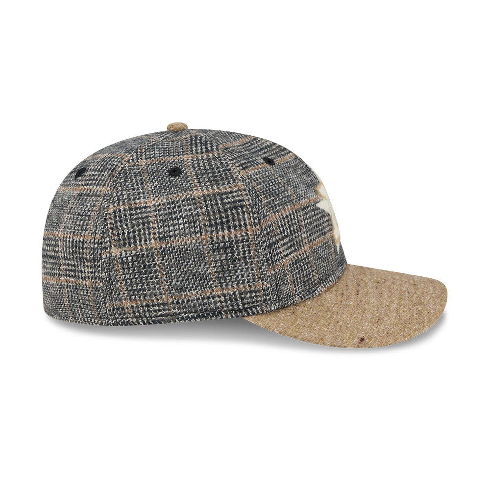 This is a Houston Astros MLB Vintage Tweed Open Blue Retro Crown 59FIFTY Fitted Cap 7