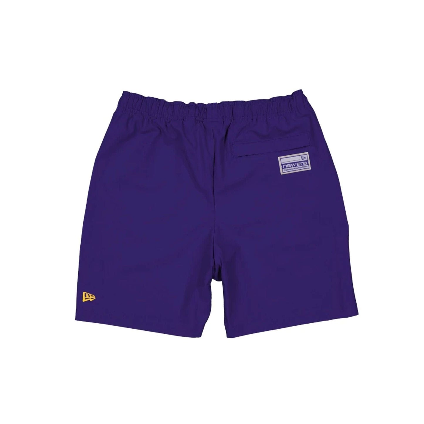 The model is wearing this NBA Match LA Lakers Oversized Shorts in purple. 2