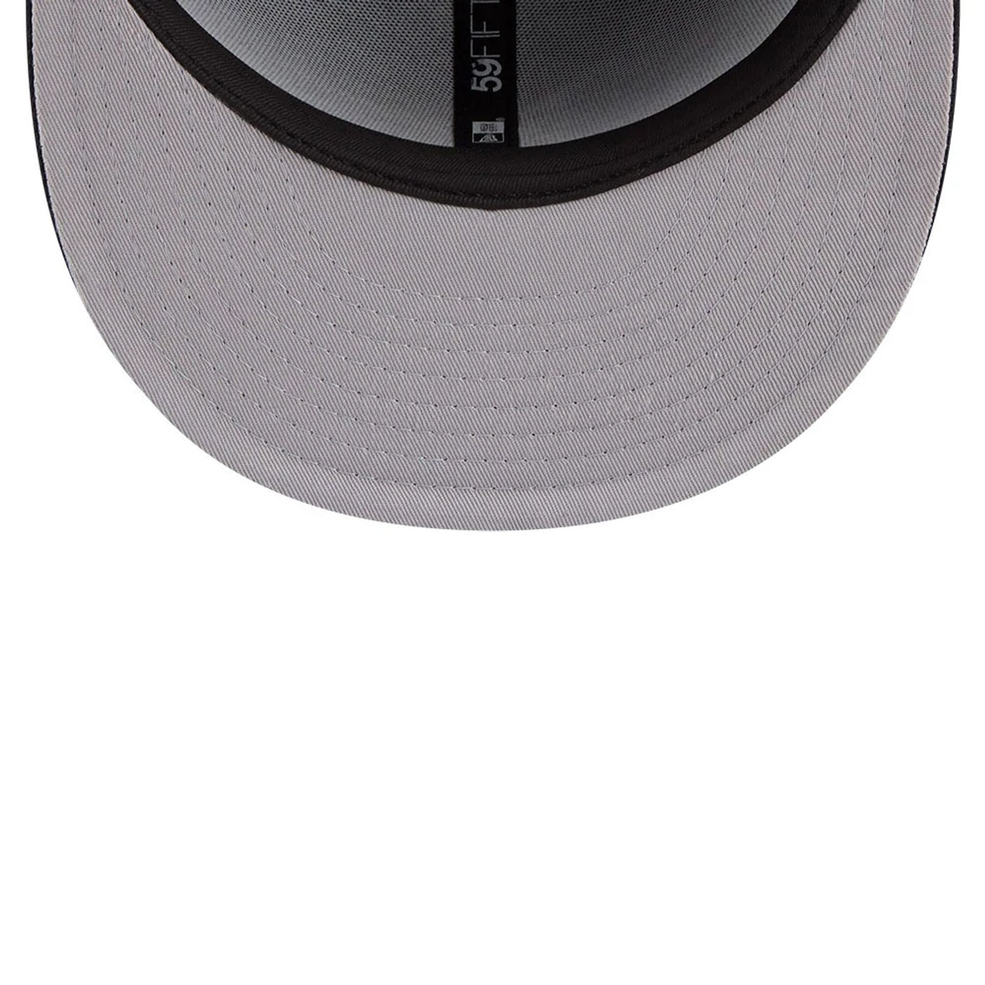 Pictured is this MLB Script Detroit Tigers 59FIFTY Fitted cap in navy. 2