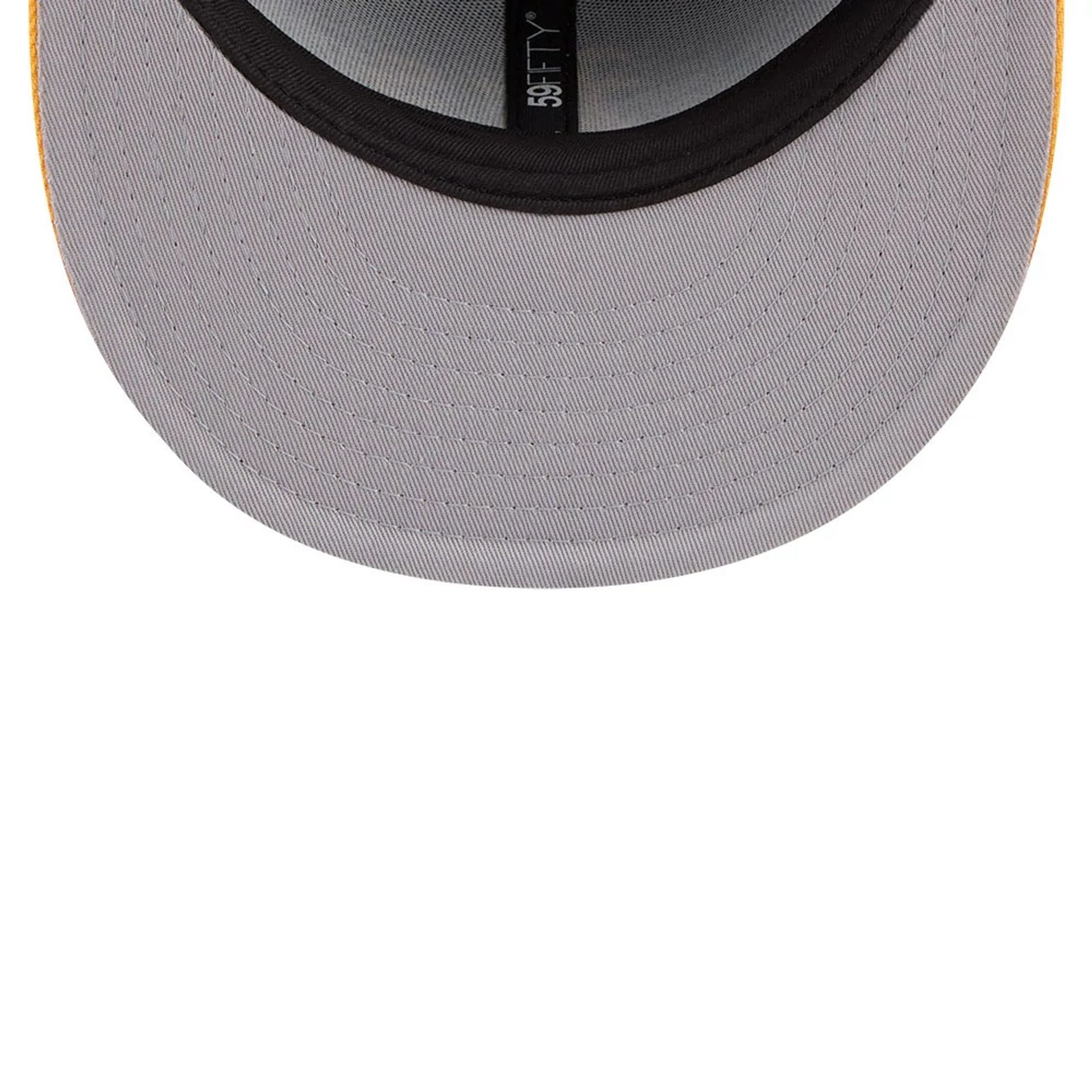 Pictured is this MLB Script Athletics 59FIFTY Fitted cap in dark green. 2