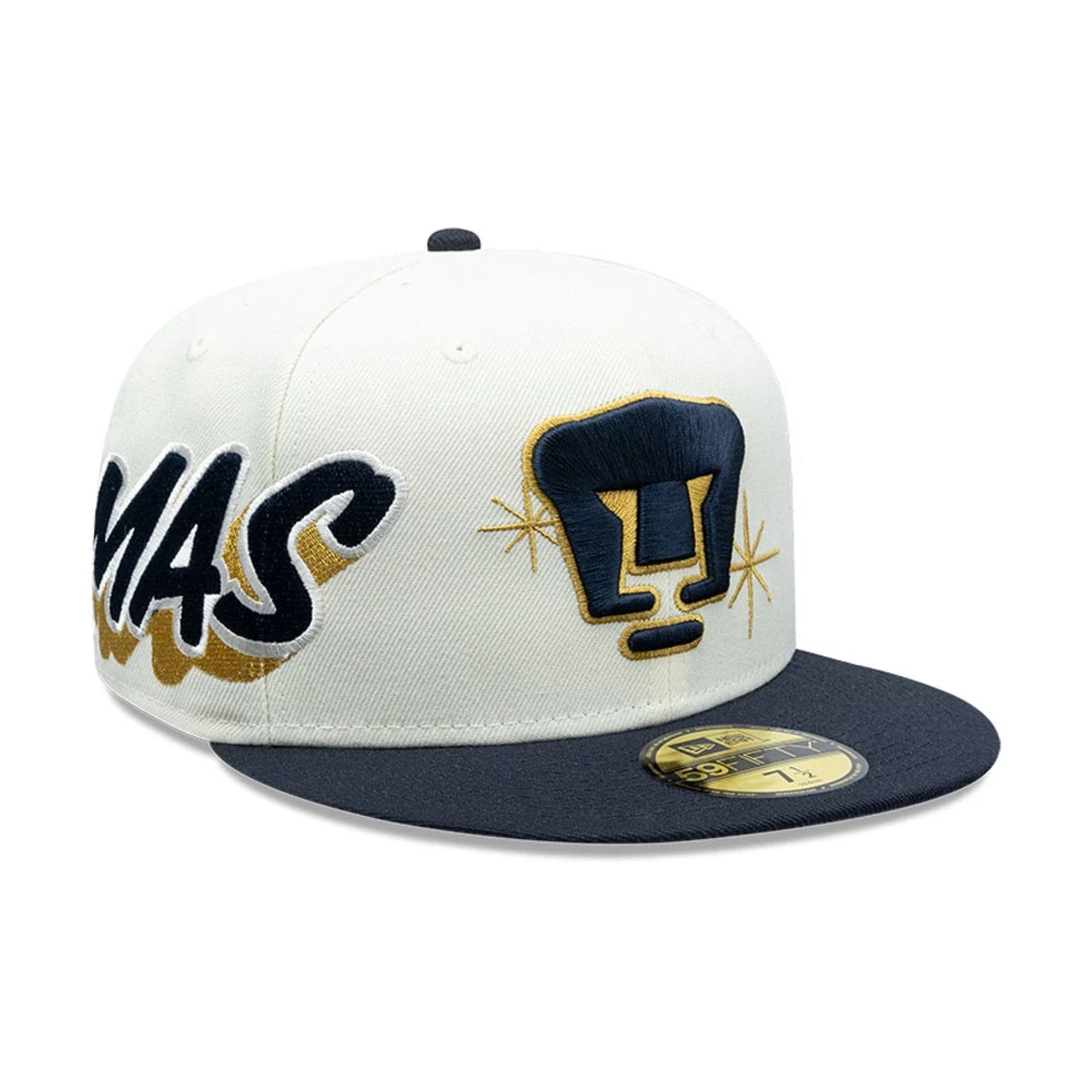 Pictured is this Liga MX Pumas Unam 59FIFTY Fitted cap in white. 1
