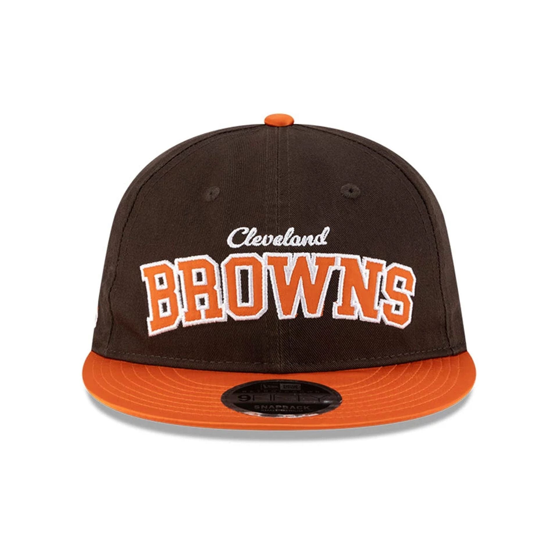 This is a Cleveland Browns NFL Historic Dark Brown Retro Crown 9FIFTY Snapback Adjustable Cap 2