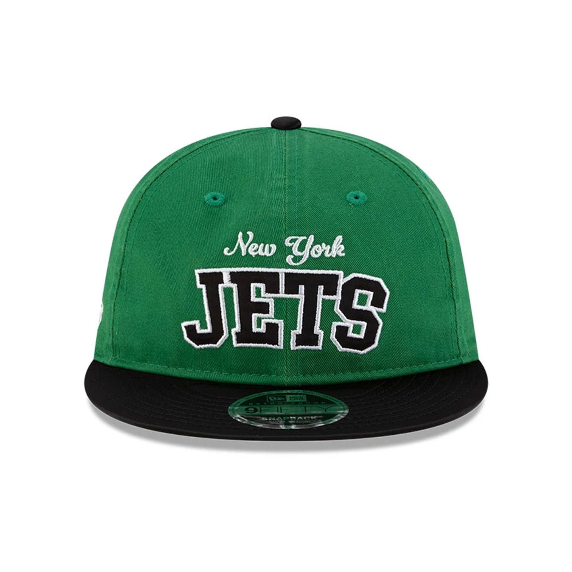 This is a New York Jets NFL Historic Green Retro Crown 9FIFTY Snapback Adjustable Cap 2