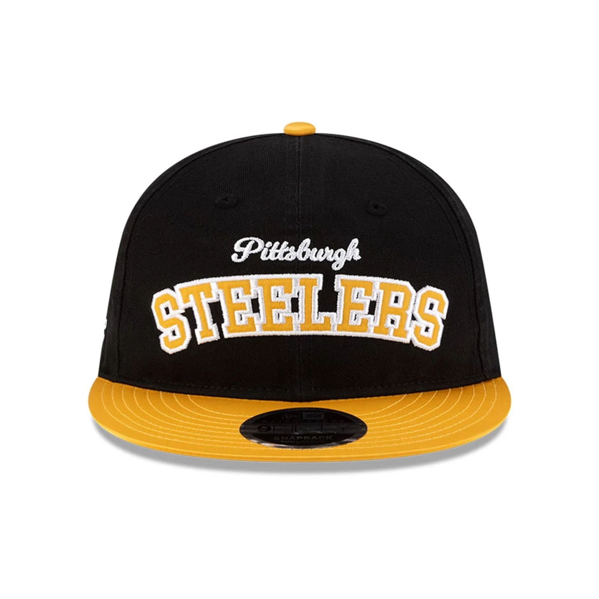 This is a Pittsburgh Steelers NFL Historic Black Retro Crown 9FIFTY Snapback Adjustable Cap 2