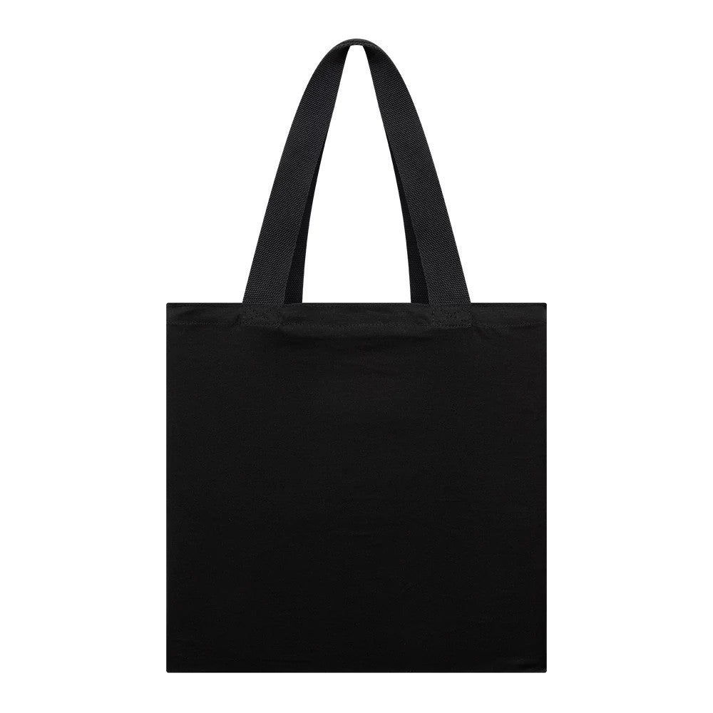 This is a Shield Logo NFL Madrid Game 2025 Black Tote Bag 2