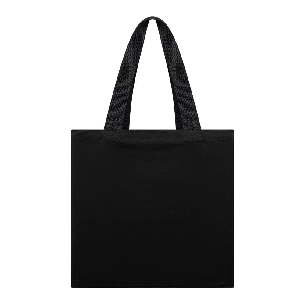 This is a Shield Logo NFL Madrid Game 2025 Black Tote Bag 2