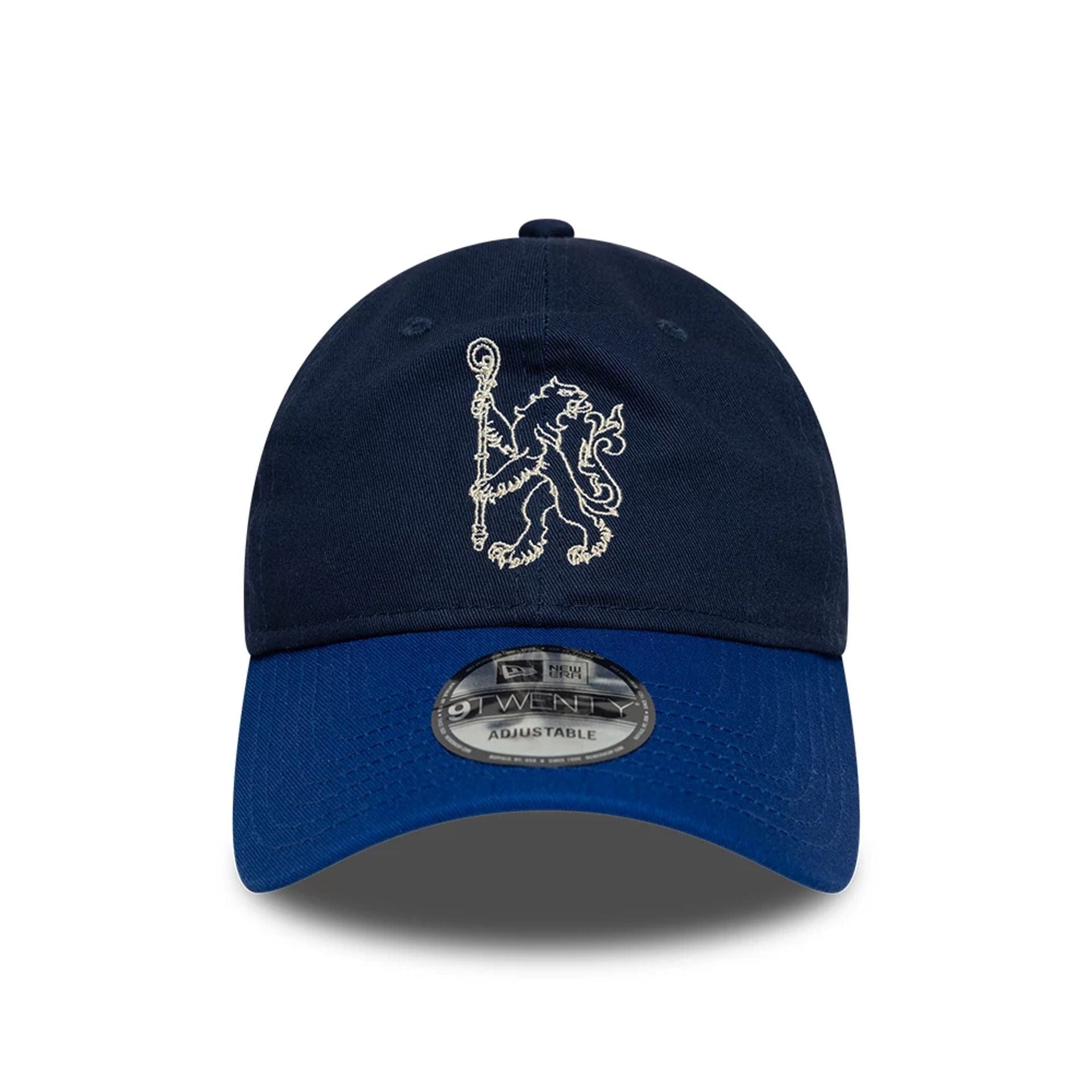 This is a Chelsea FC Lion Crest College Navy 9TWENTY Adjustable Cap 2