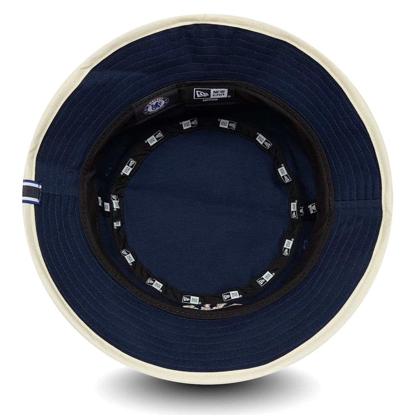 This is a Chelsea FC Lion Crest College Navy Bucket Hat 5