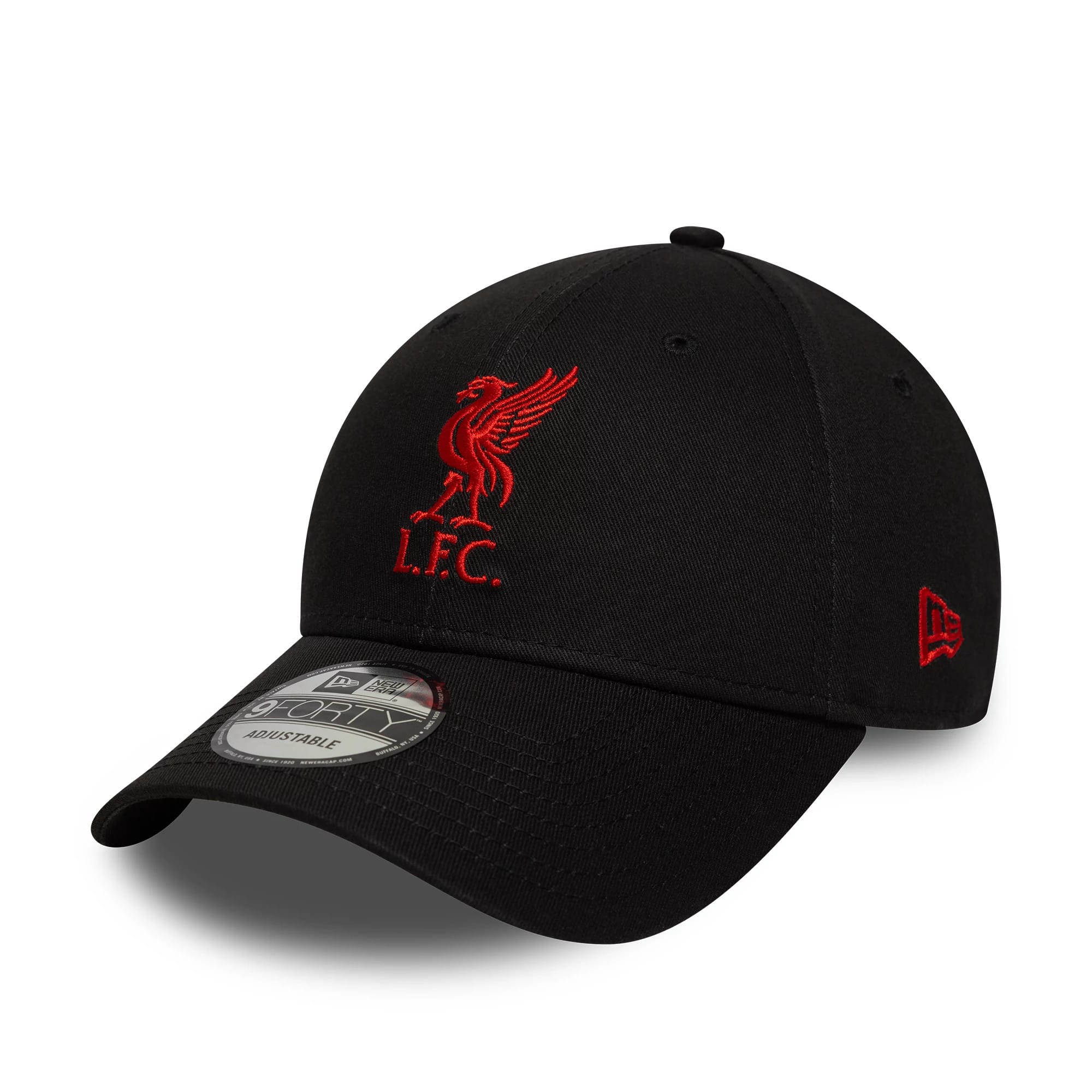 Pictured is this Core Liverpool FC 9FORTY cap in black & red. 1