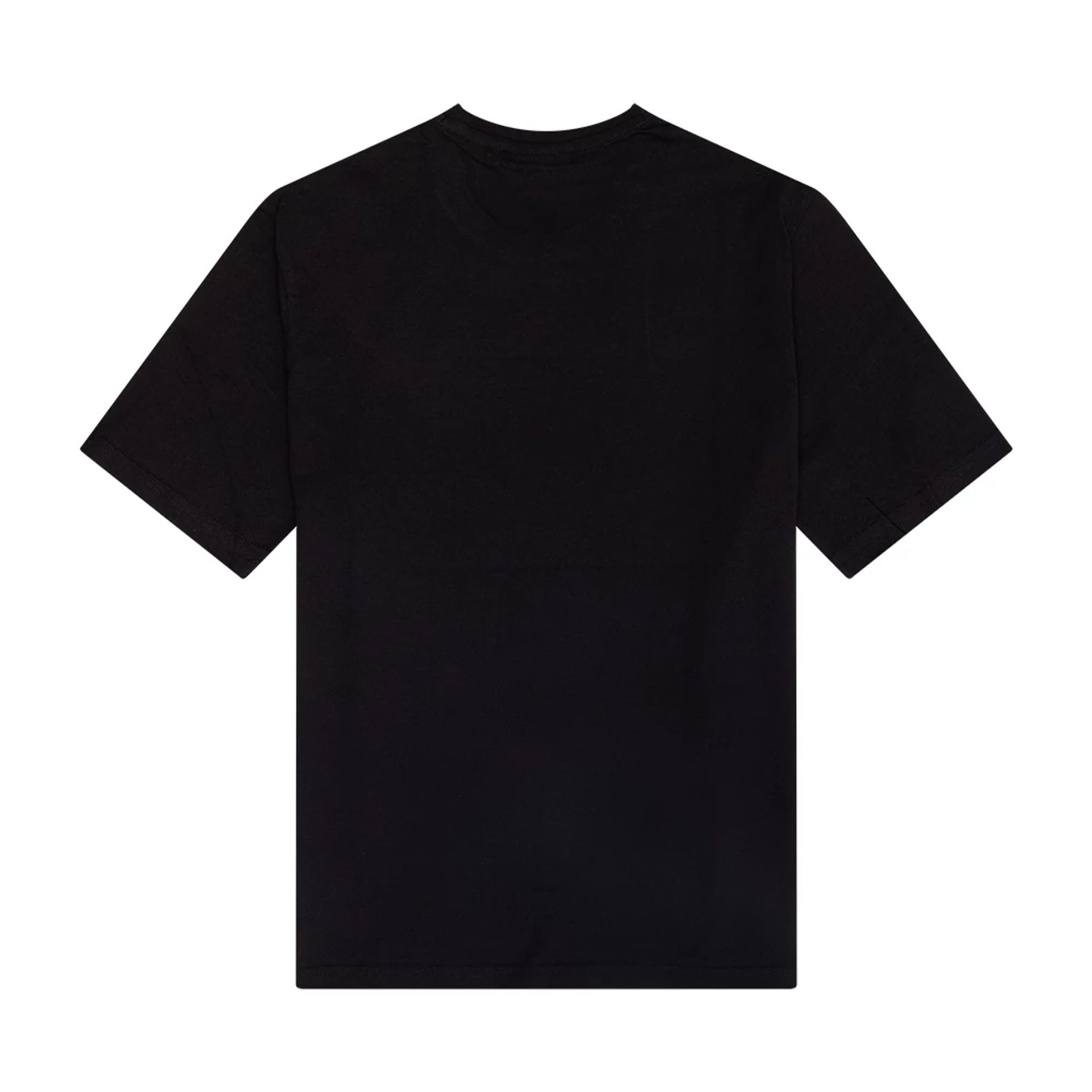 The Male model is wearing New York Yankees MLB Large Logo Graphic Black T-Shirt 2