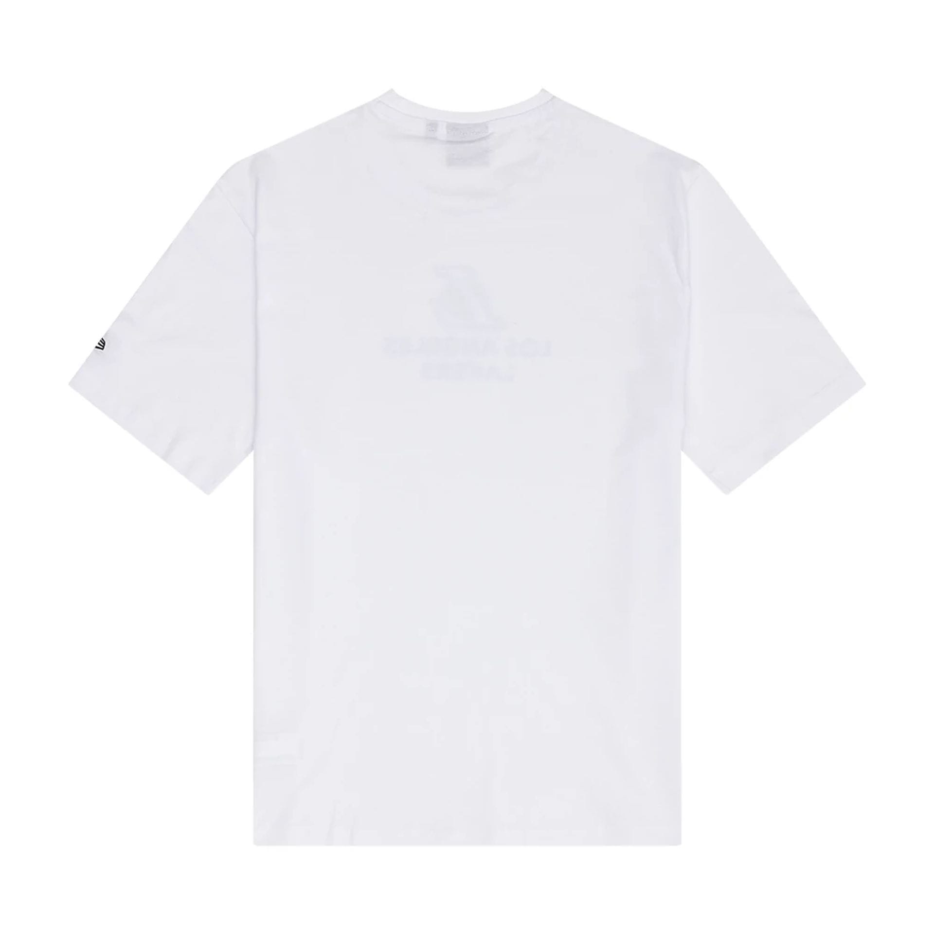 The Male model is wearing LA Lakers NBA Outline Graphic White T-Shirt 2