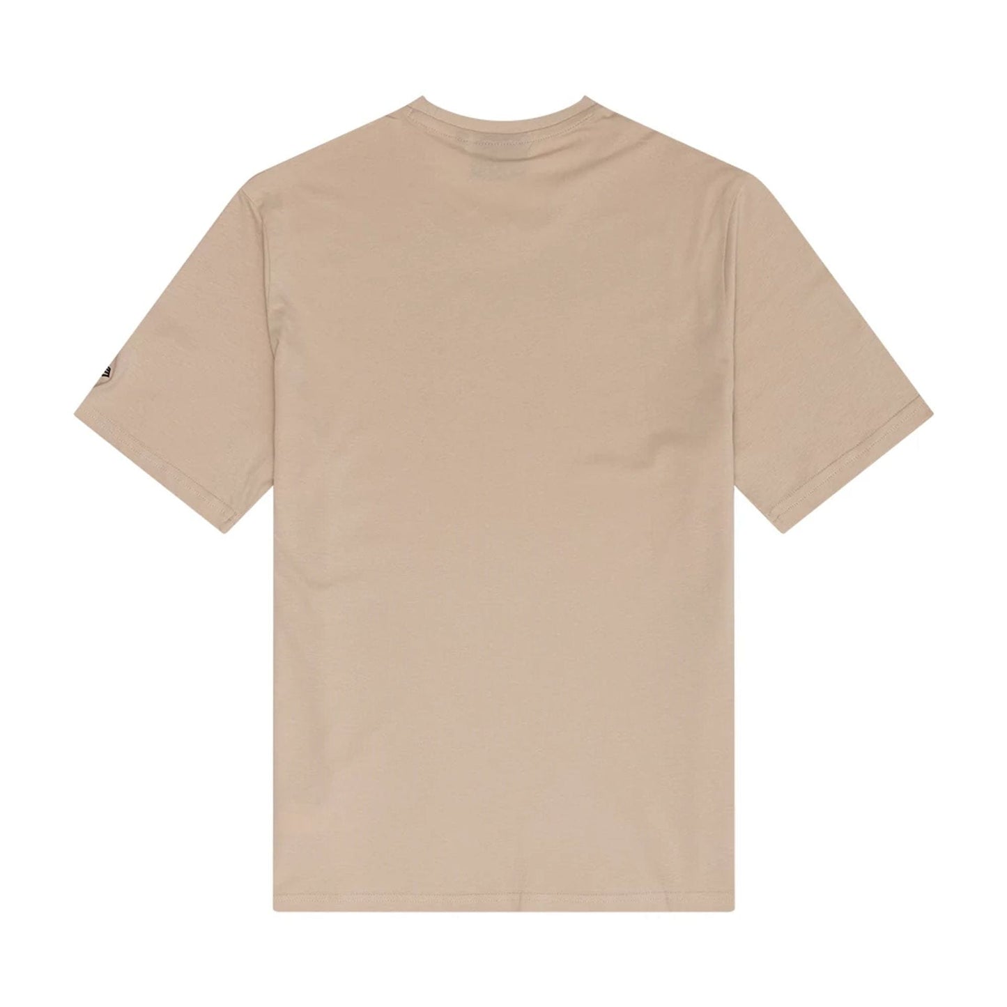 The Male model is wearing New York Yankees MLB Large Logo Graphic Light Beige T-Shirt 2