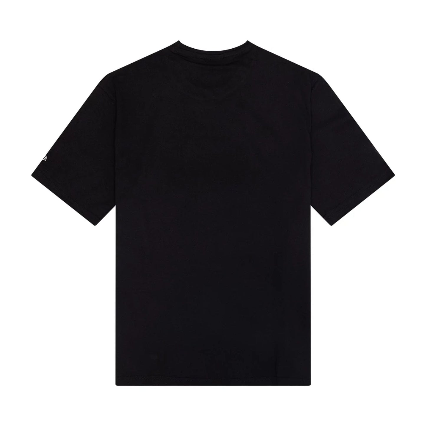 The Male model is wearing New Era Sticker Graphic Black T-Shirt 2