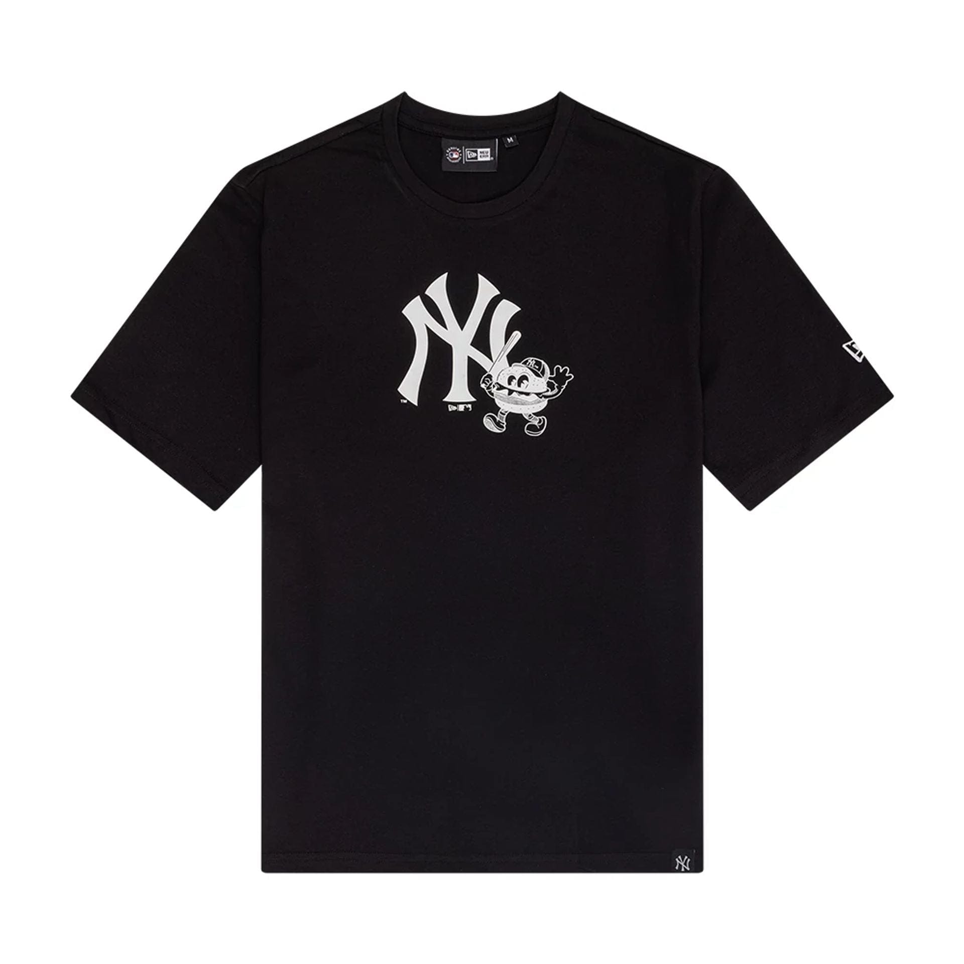 The Male model is wearing New York Yankees MLB Food Graphic Black T-Shirt 1