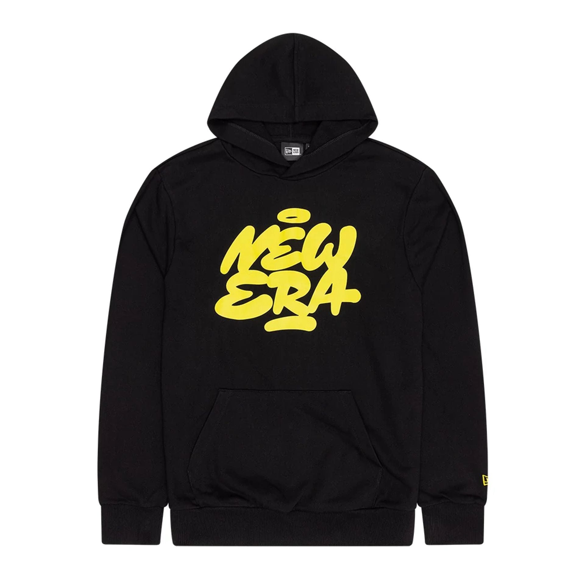 The Male model is wearing New Era Graffiti Graphic Black Pullover Hoodie 1