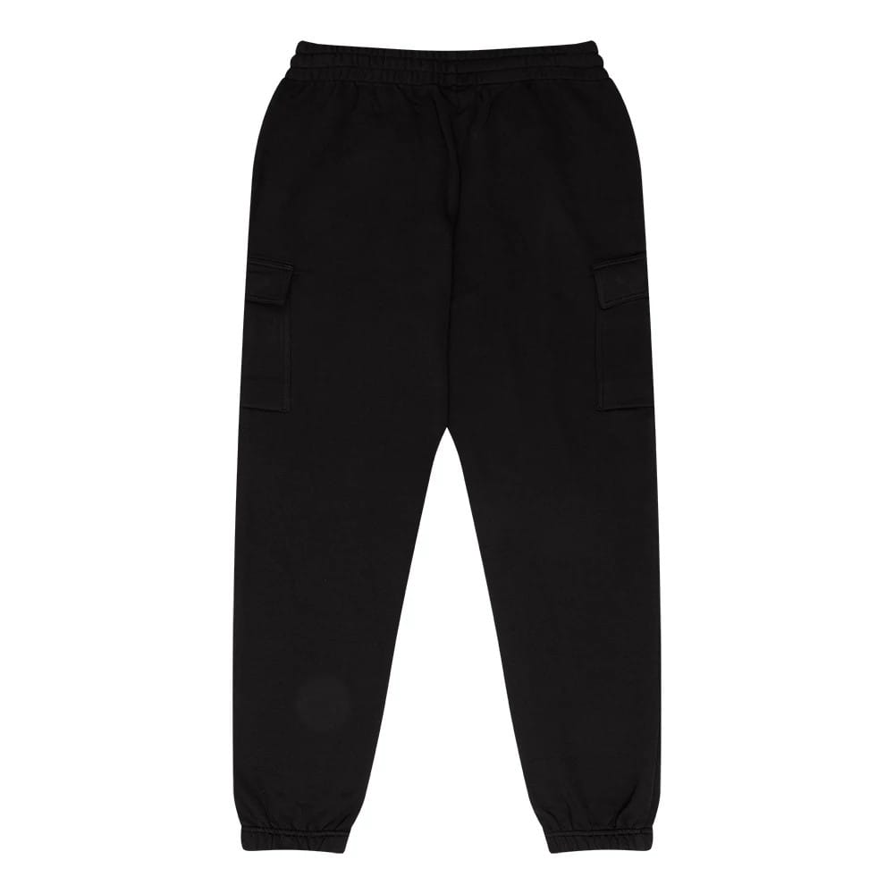 The Male model is wearing New Era Flag Black Cargo Joggers 2