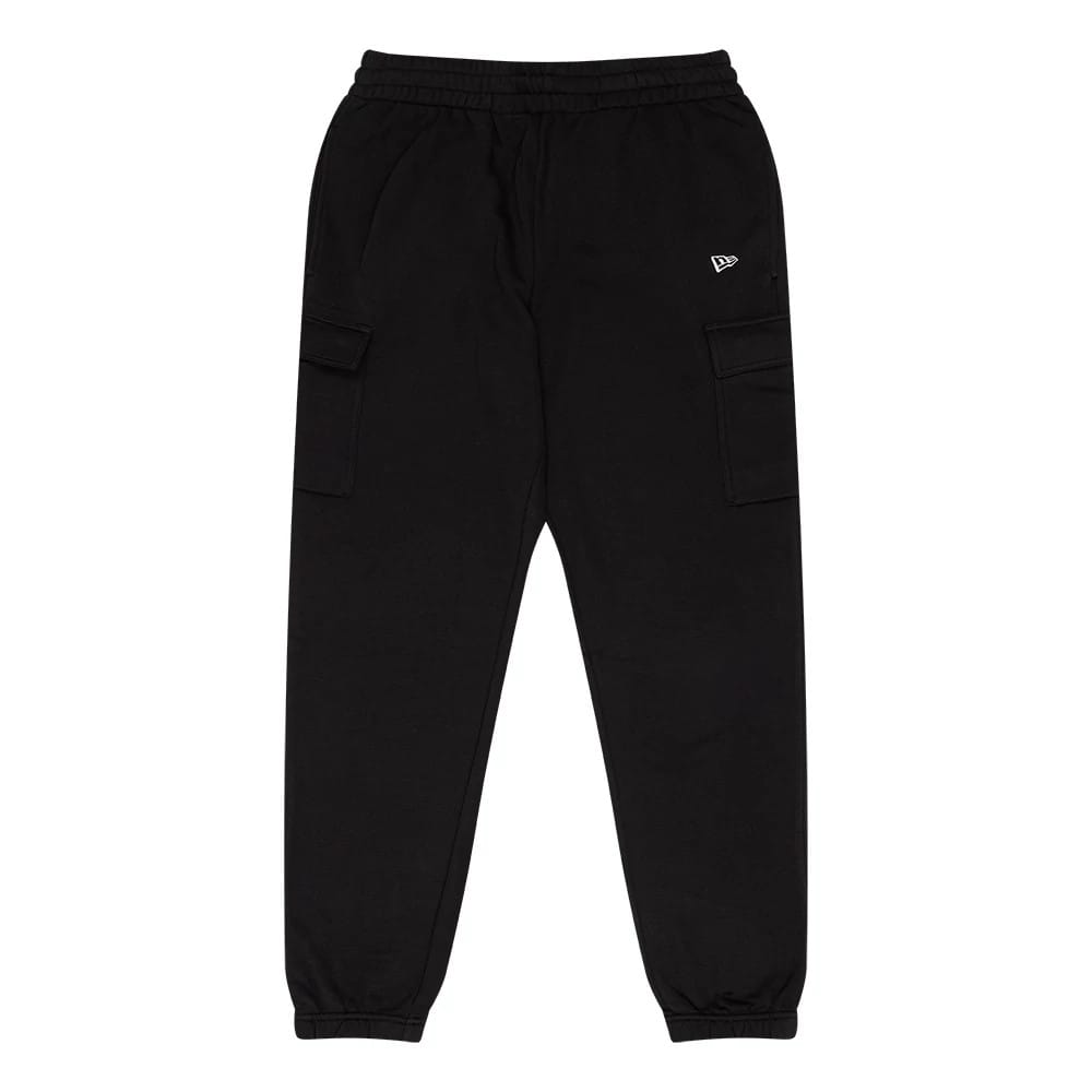 The Male model is wearing New Era Flag Black Cargo Joggers 1